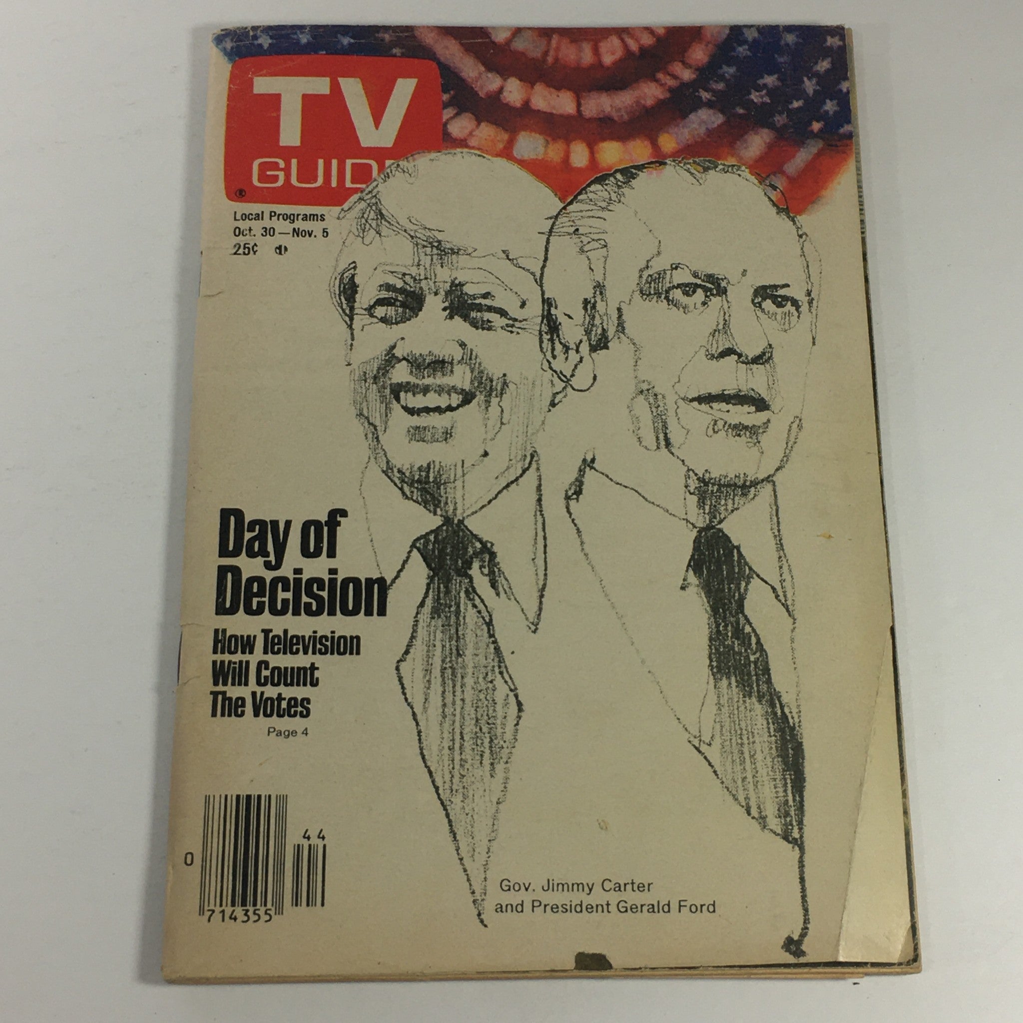 VTG TV Guide Magazines October 30-November 5 1976 - Jimmy Carter / Gerald Ford