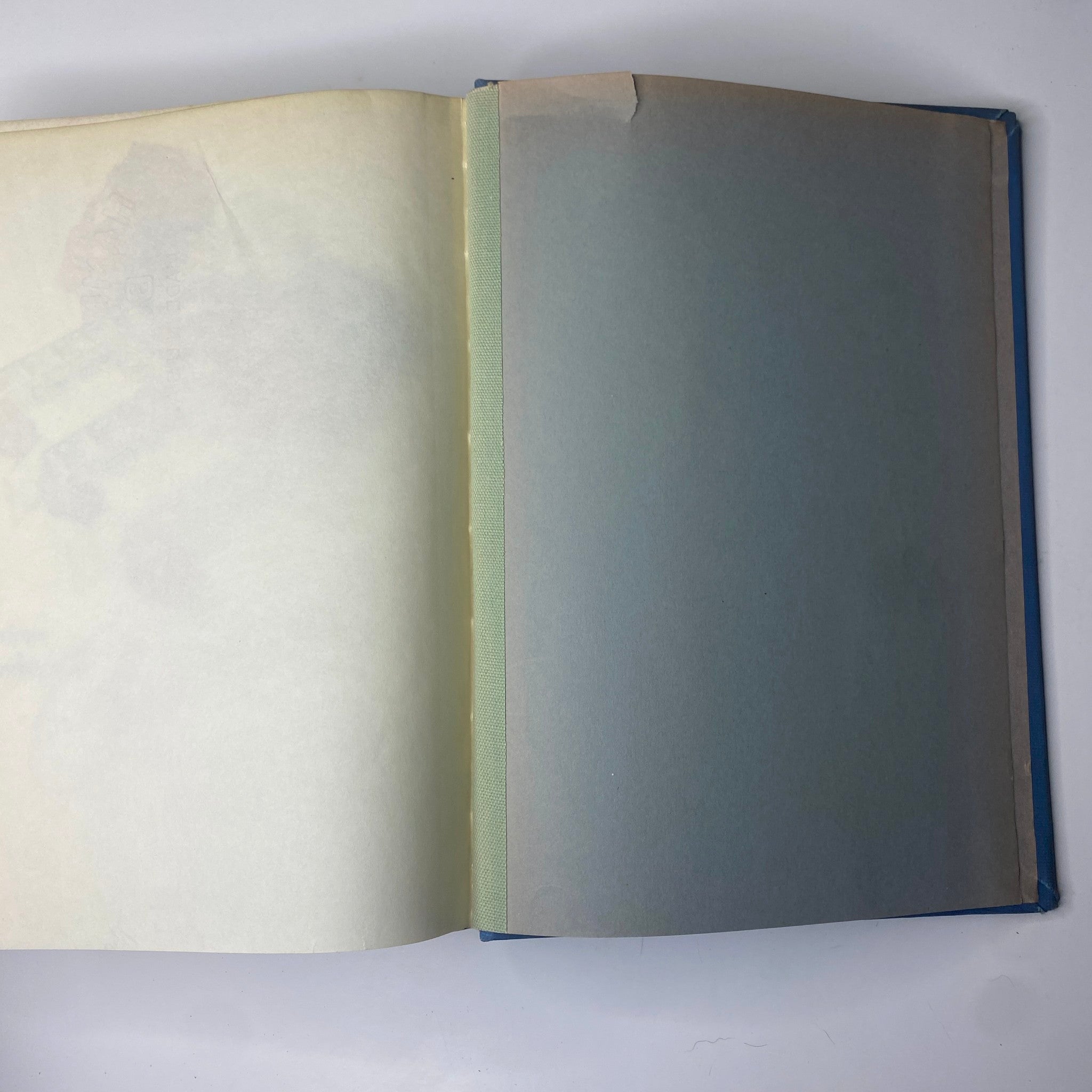 Interior view of an unprinted page in the library edition of Time Magazine, part of the Time Magazine Library Bound April-June 26, 1939 collection.