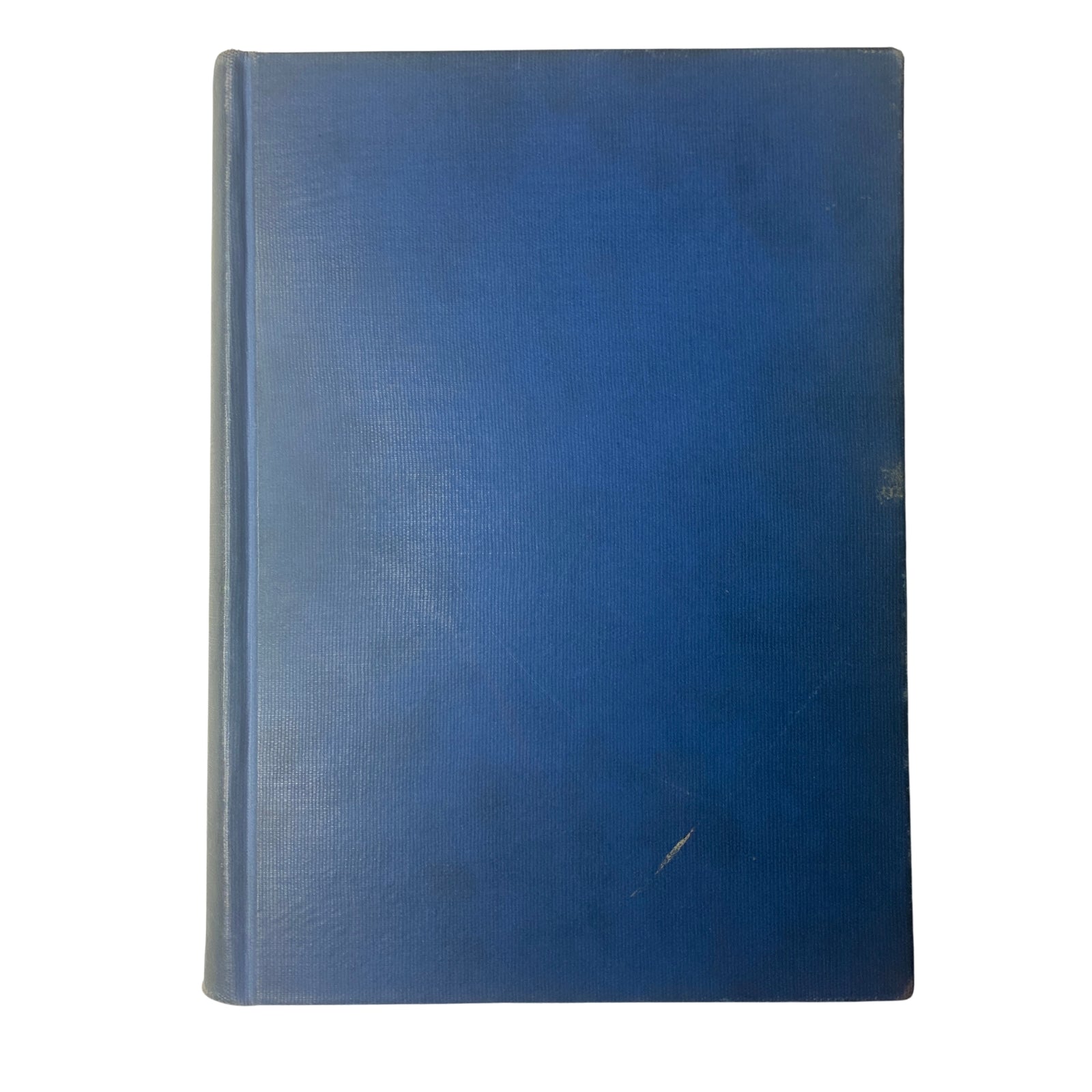 Back cover of Time Magazine Library Bound October to December 1939, showcasing a classic blue leather cover.