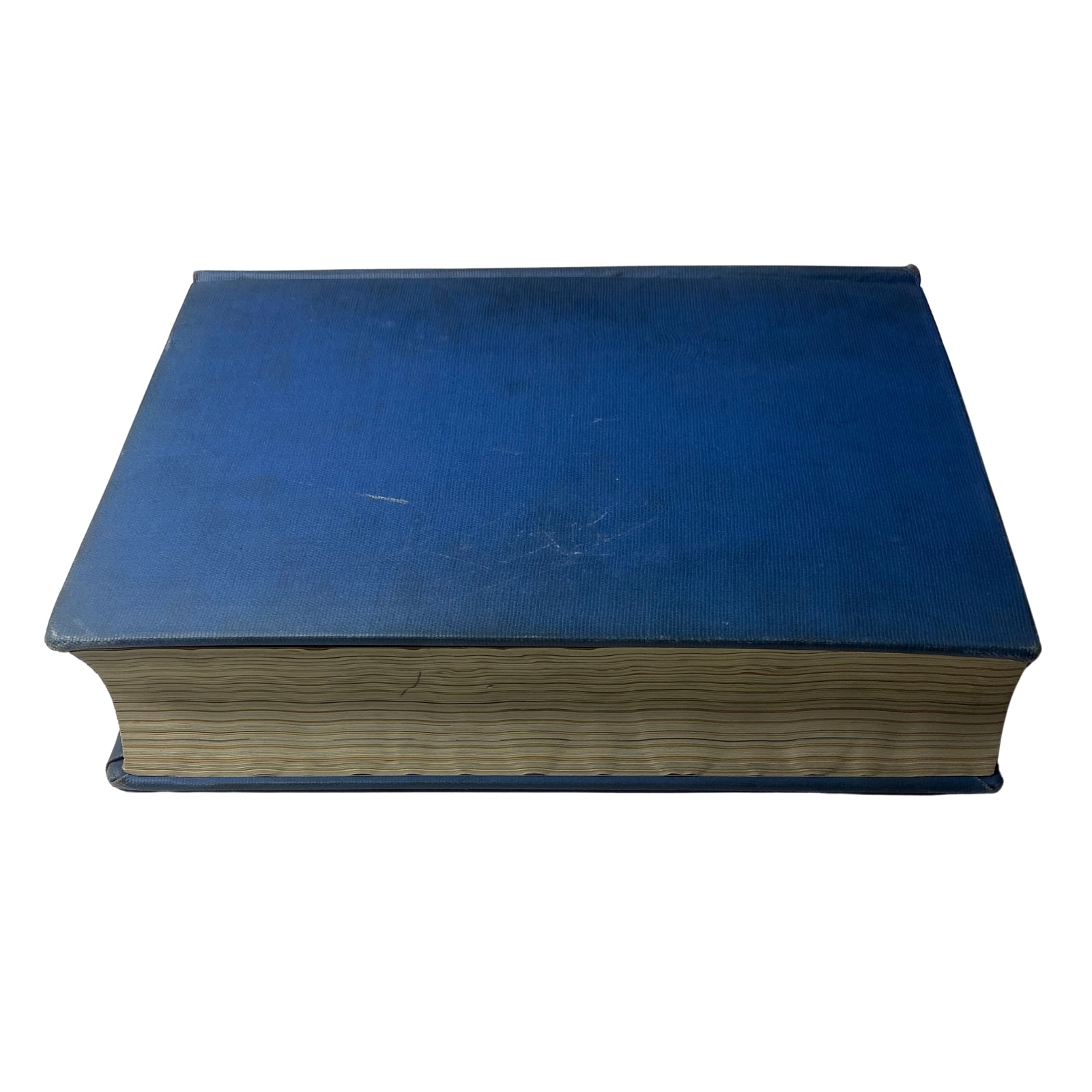 Top view of Time Magazine Library Bound Weekly April 1, 1940 - June 24, 1940, highlighting the blue exterior and slight wear on the surface.