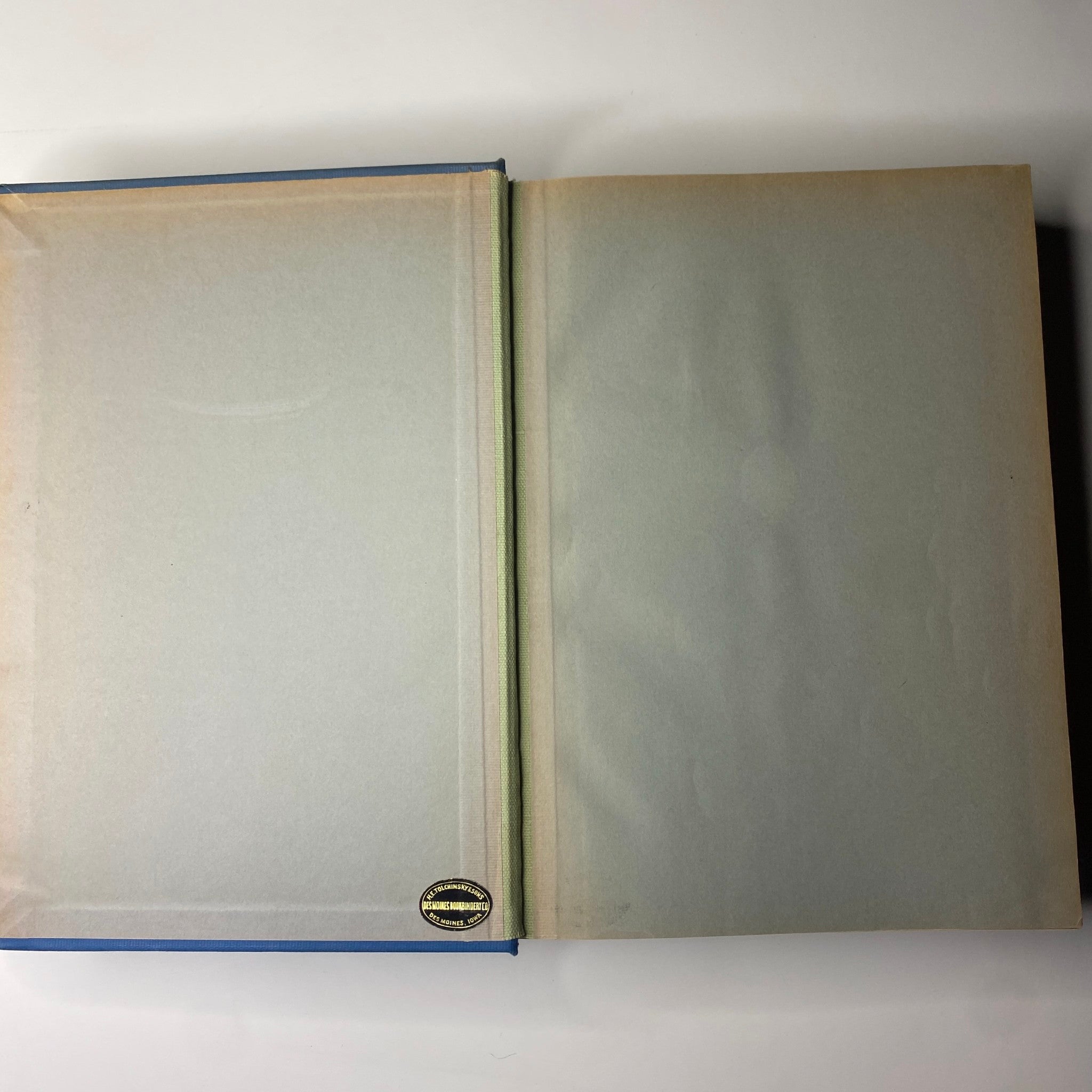 Inside view of the Library Bound Time Magazine July to September 1940 featuring Winston Churchill - displays an empty page with a protective cover.