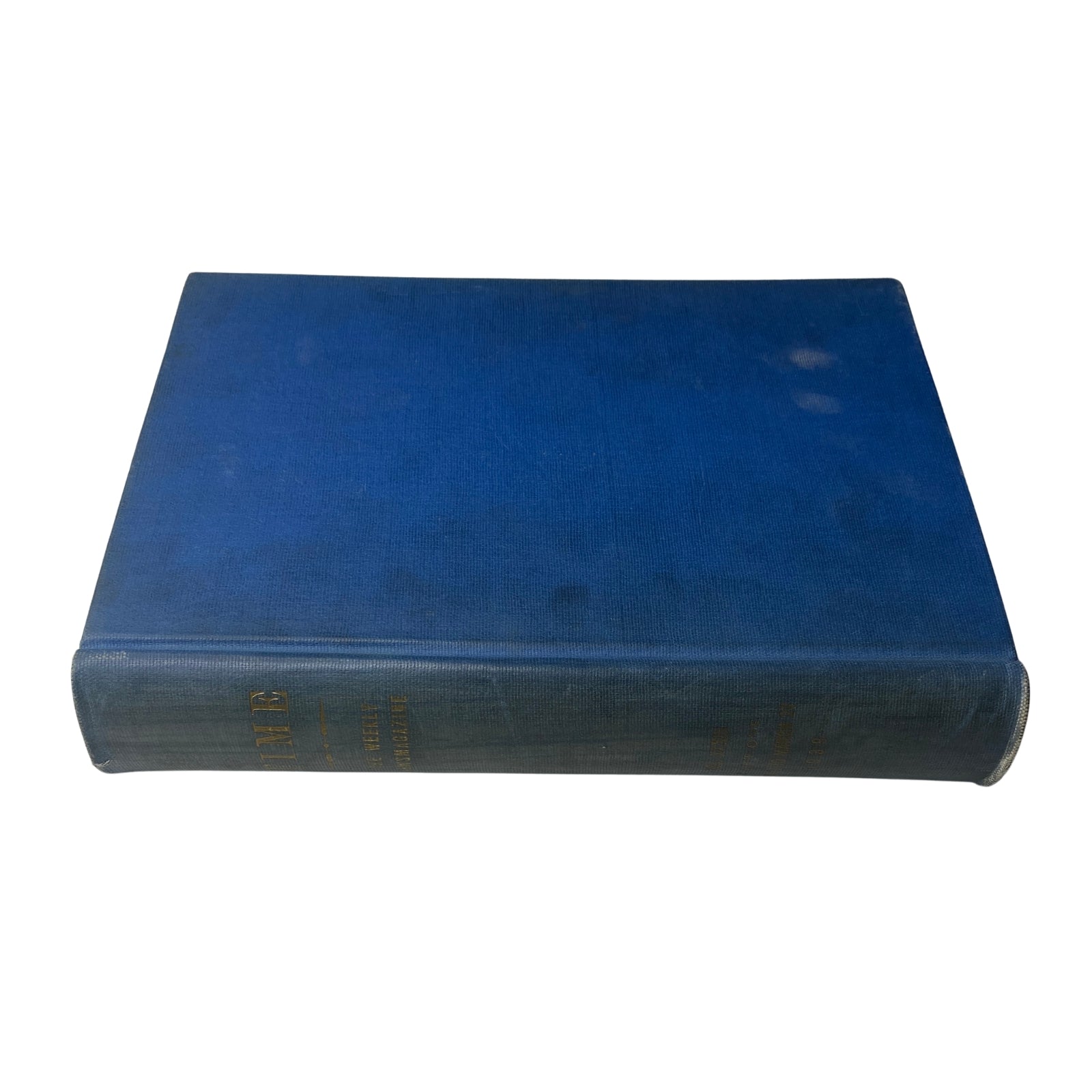 Side view of the Time Magazine Library Bound edition for January-March 27, 1939, featuring the title embossed in gold, indicating its premium library edition.