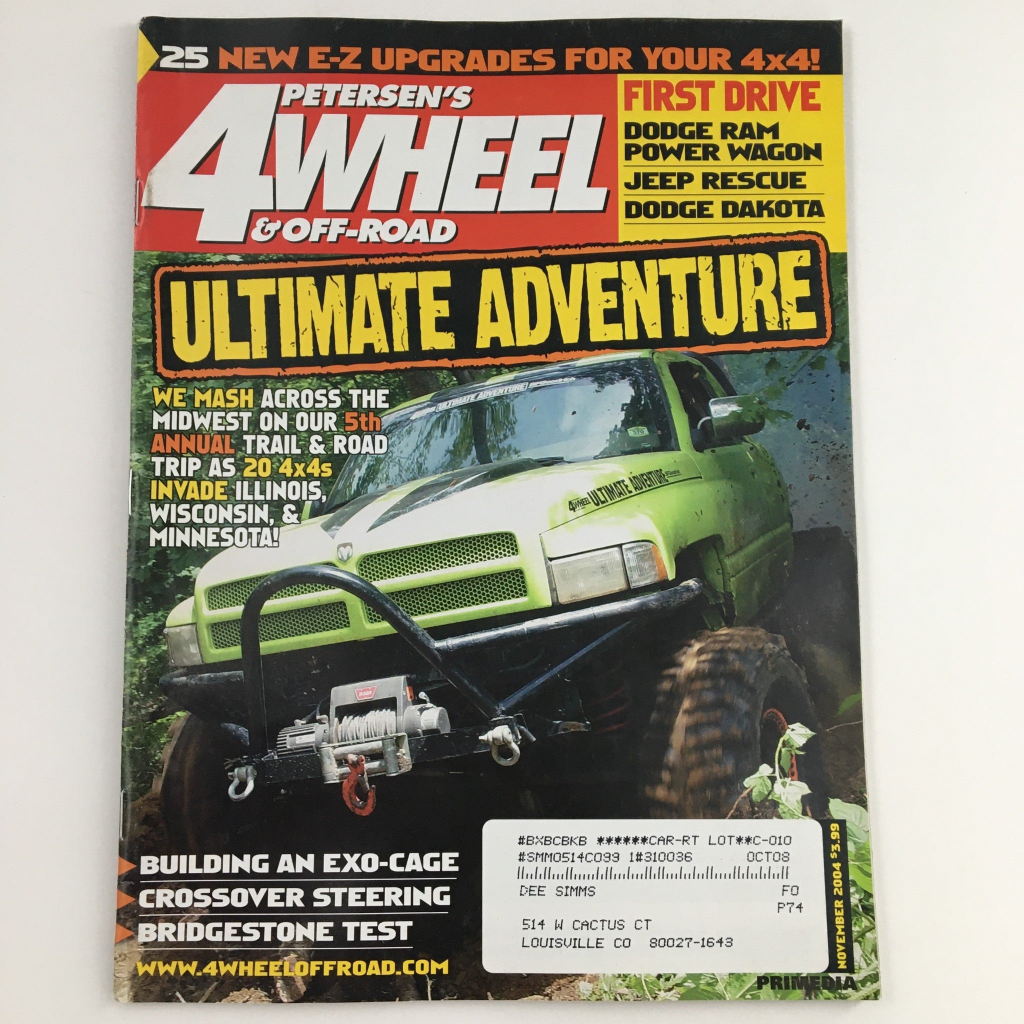 Petersen's 4 Wheel & Off-Road Magazine November 2004 4-Wheel Ultimate Adventure