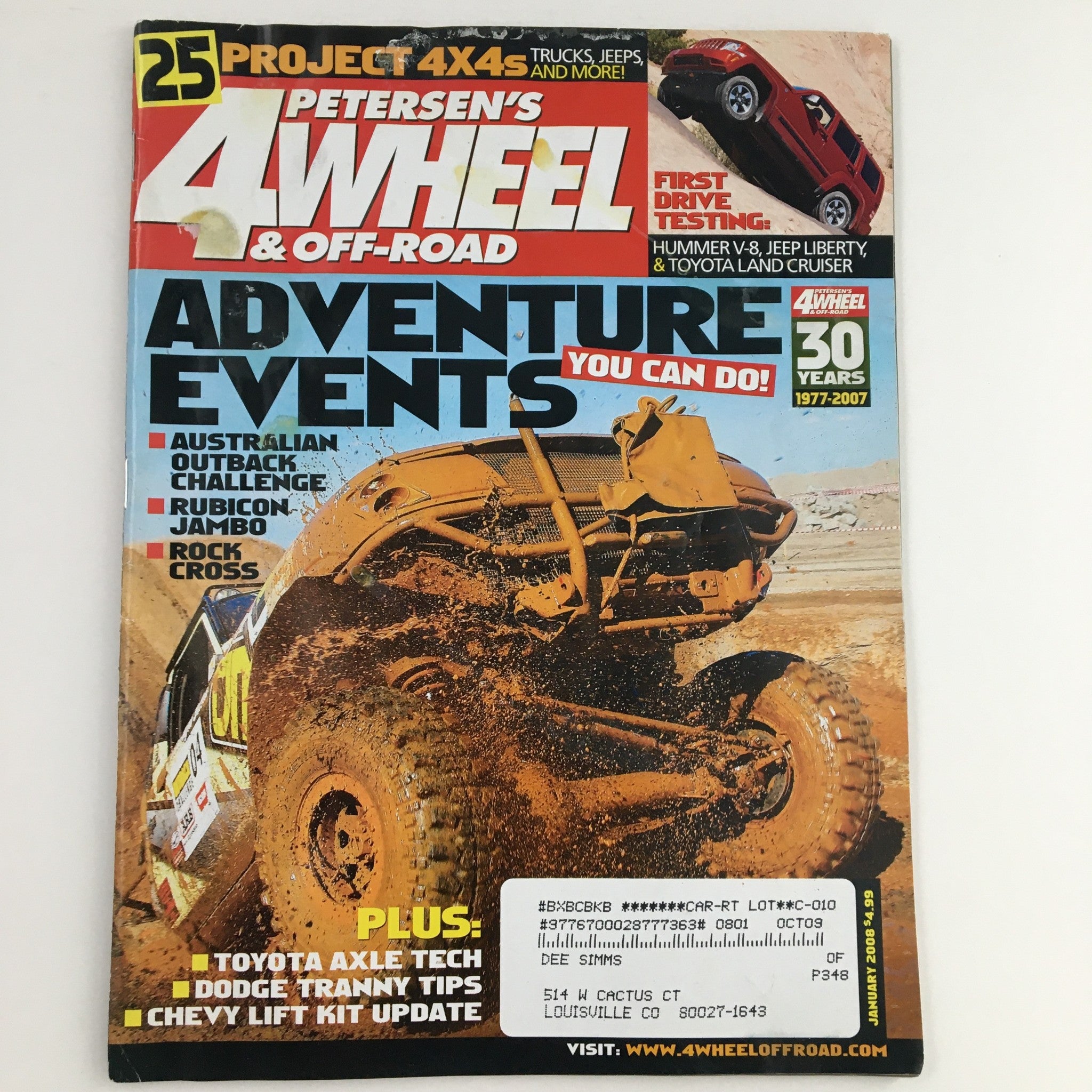 Petersen's 4 Wheel & Off-Road Magazine January 2008 Australian Outback Challenge