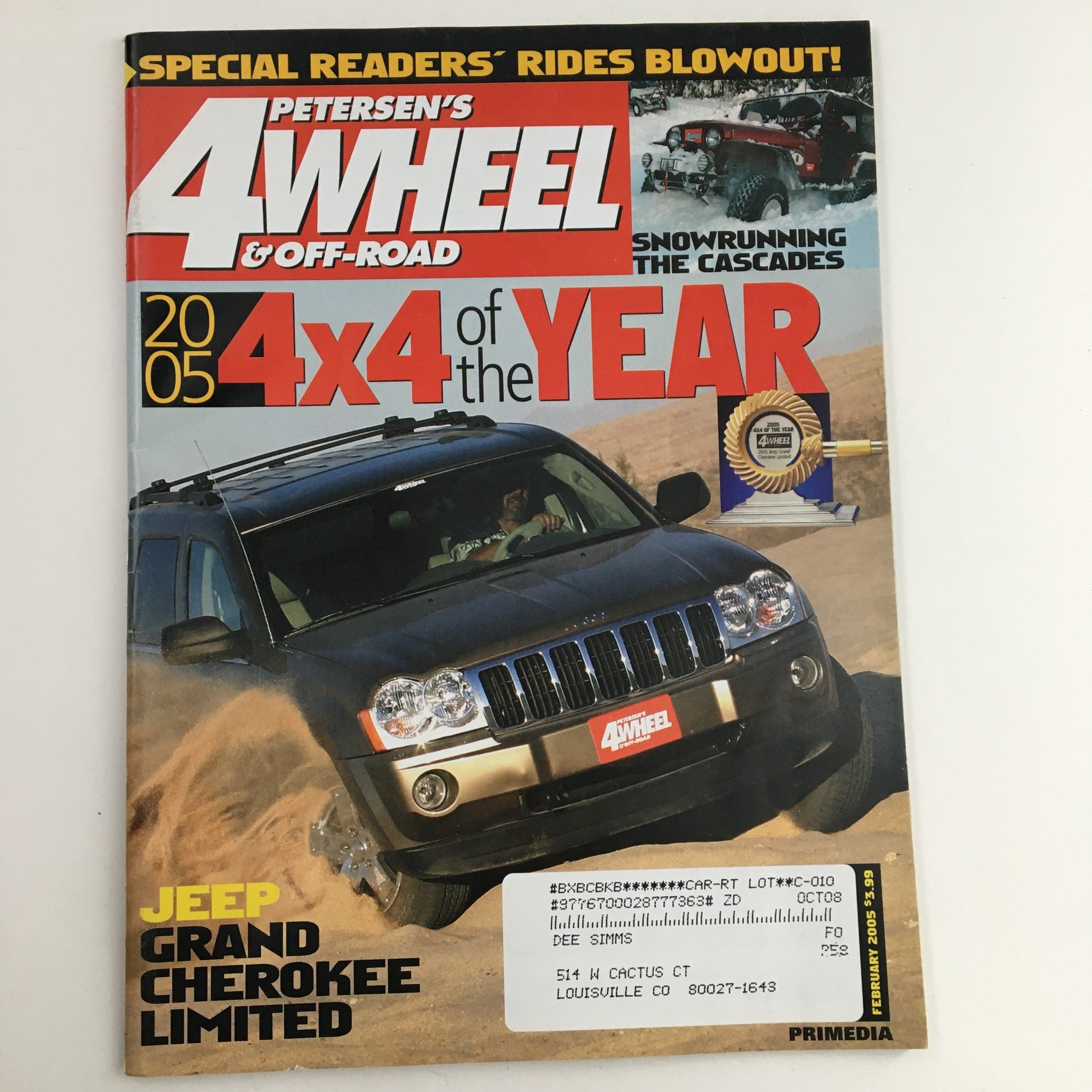 Petersen's 4 Wheel & Off-Road Magazine February 2005 Jeep Grand Cherokee Ltd VG