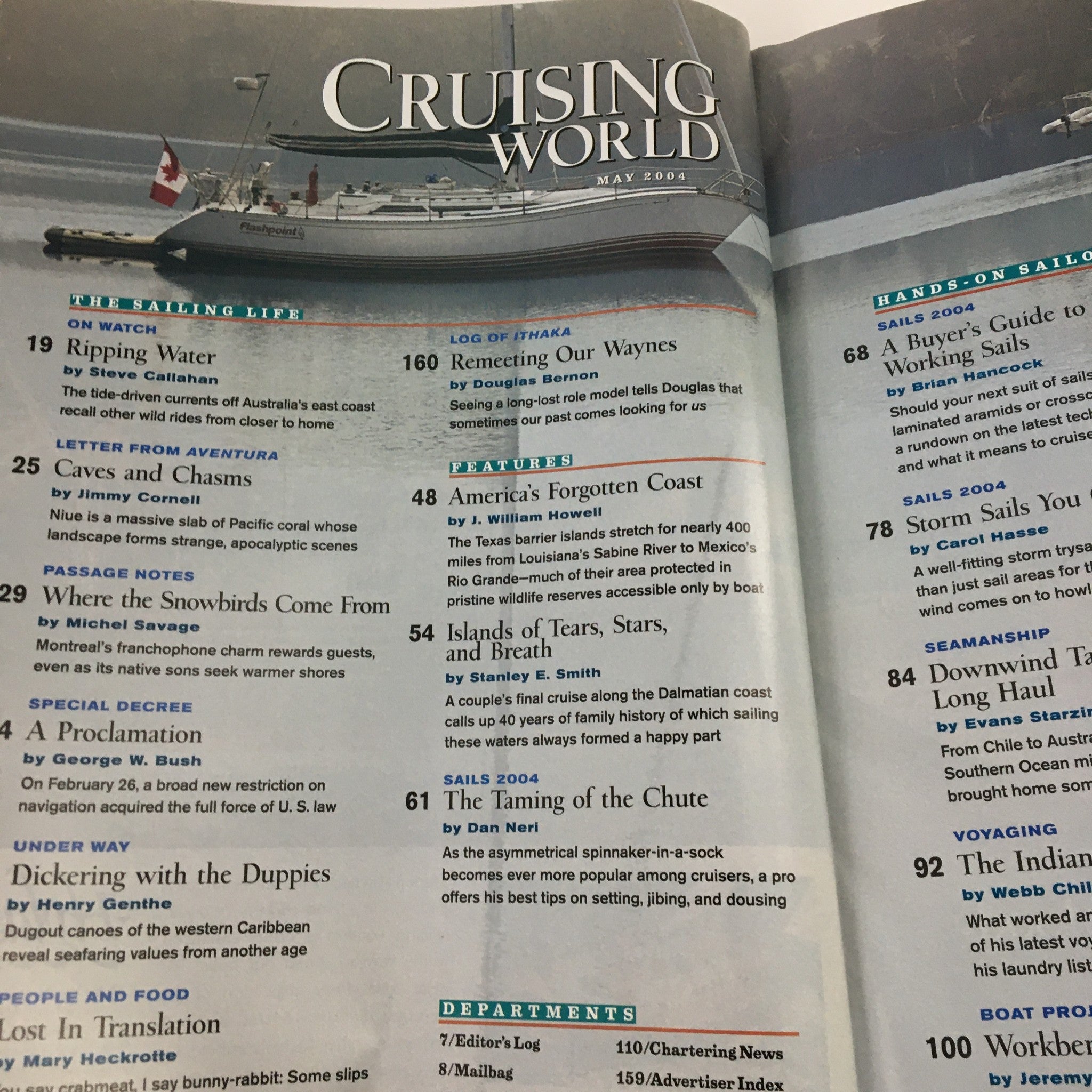 Cruising World Magazine May 2004 The Ultimate Sails Call & Hard Lessons Learned