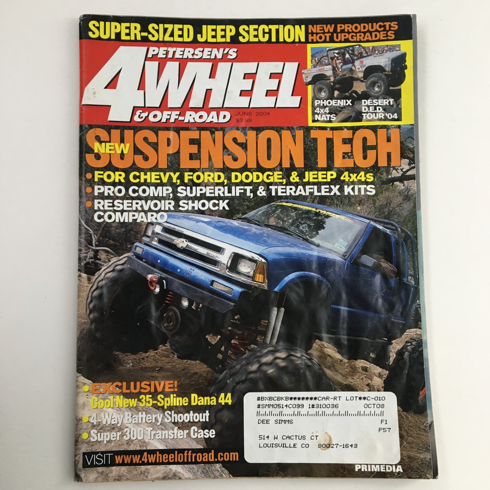 Petersen's 4 Wheel & Off-Road Magazine June 2004 Suspension Tech for Chevy, Ford