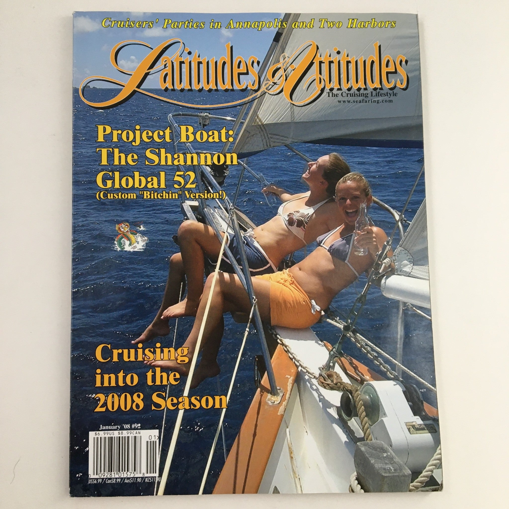 Latitudes & Attitudes Magazine January 2008 The Shannon Global 52, No Label VG