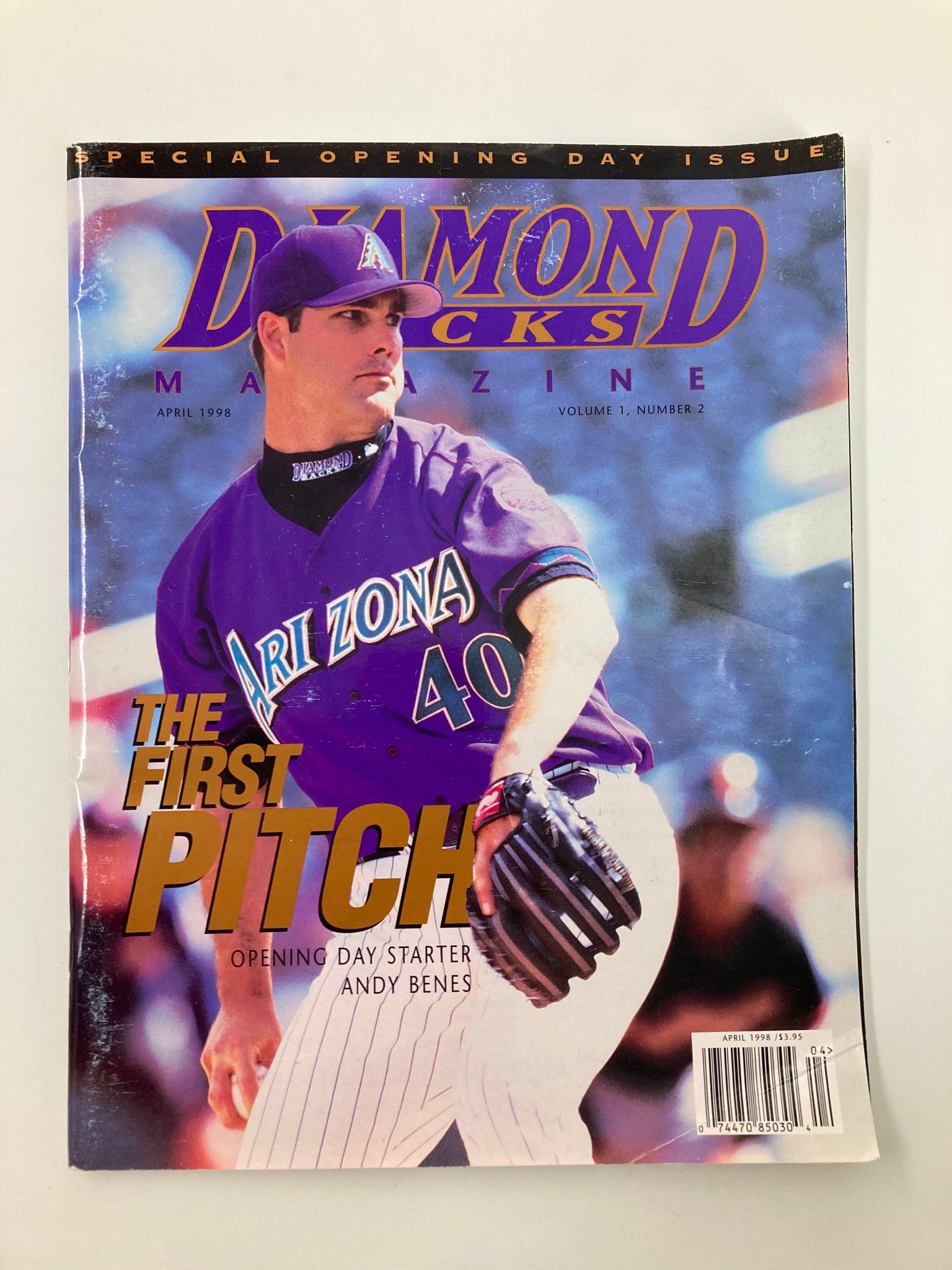 Diamondbacks Magazine April 1998 Vol 1 #2 The First Pitch Andy Benes No Label