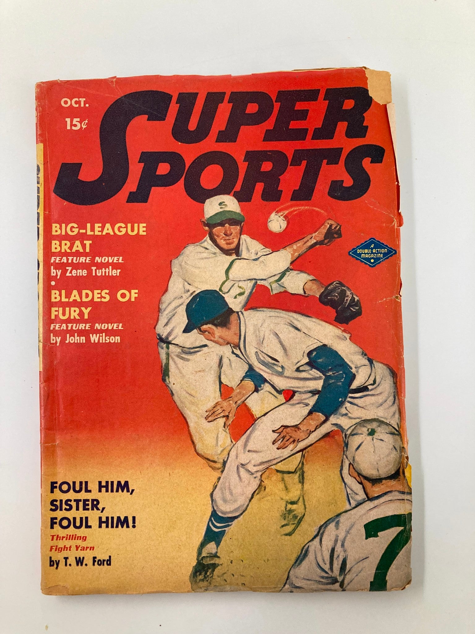 VTG Super Sports Magazine October 1949 Vol 7 #5 Big-League Brat No Label