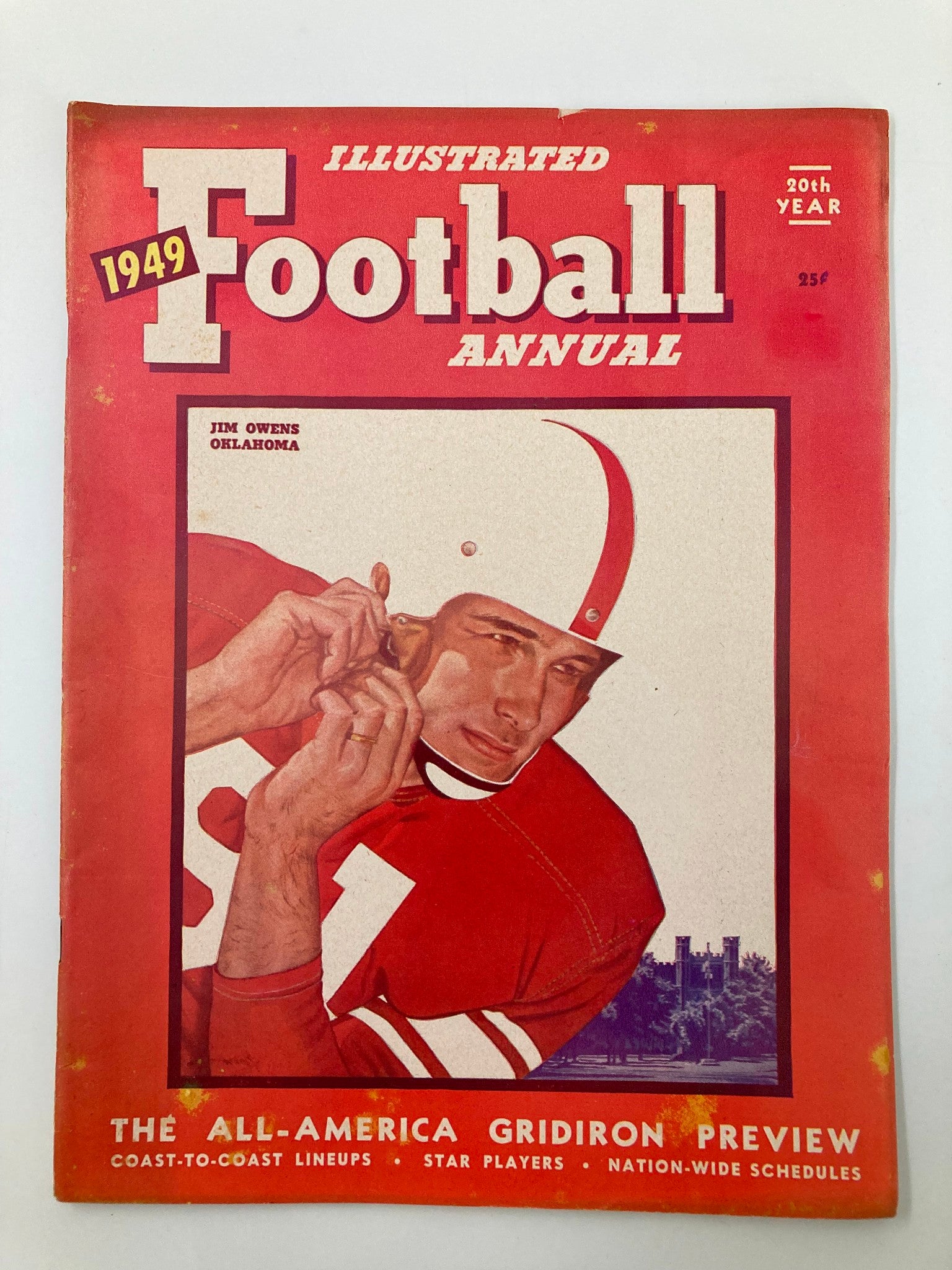 VTG Illustrated Football Annual 1949 Jim Owens of Oklahoma No Label