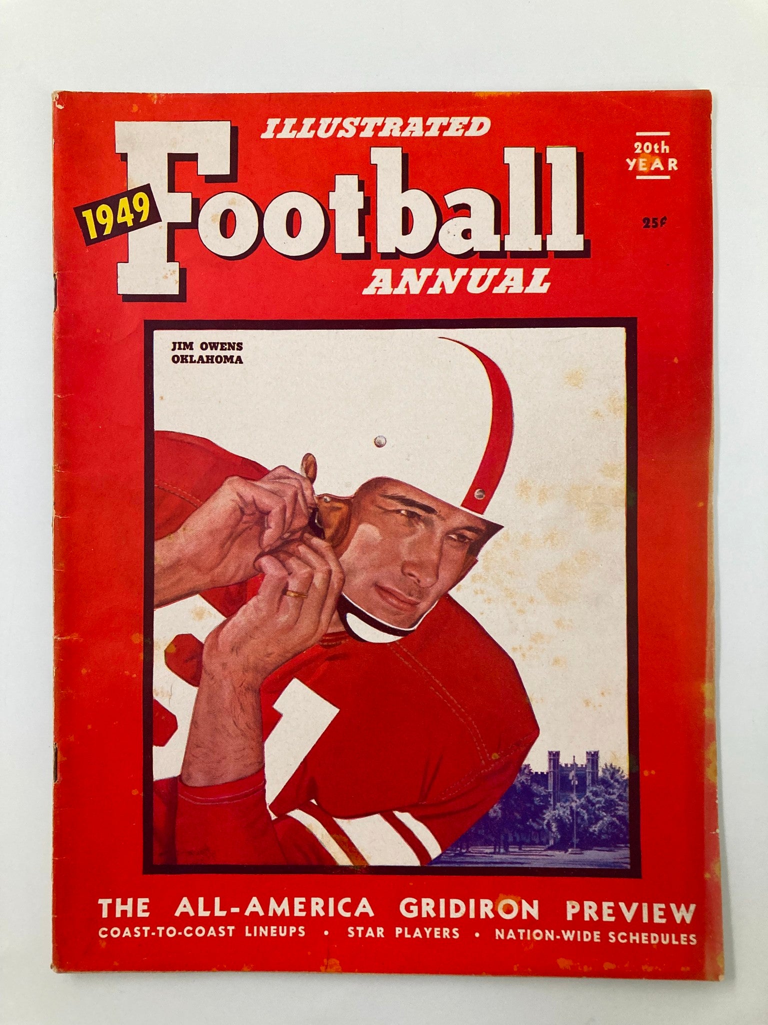 VTG Illustrated Football Annual 1949 Jim Owens Oklahoma Star Player No Label