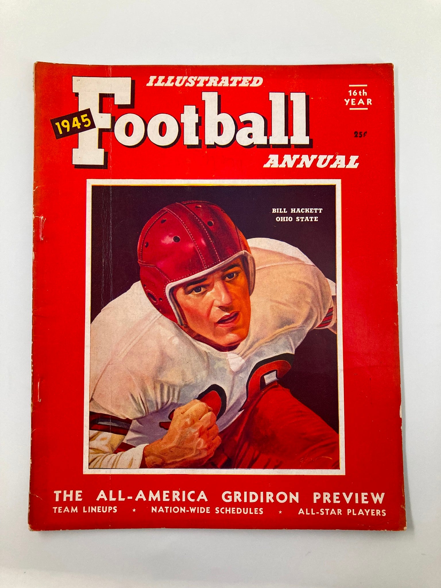 VTG Illustrated Football Annual 1945 Bill Hackett Ohio State No Label