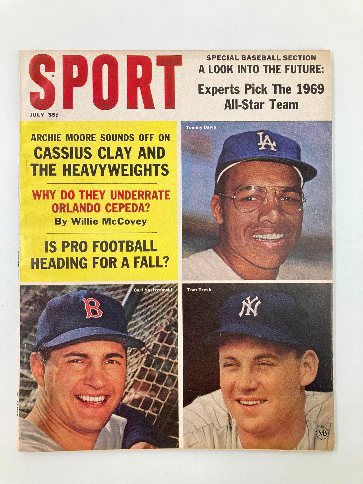 VTG Sport Magazine July 1964 Tommy Davis, Carl Yastrzemski, Tom Tresh No Label