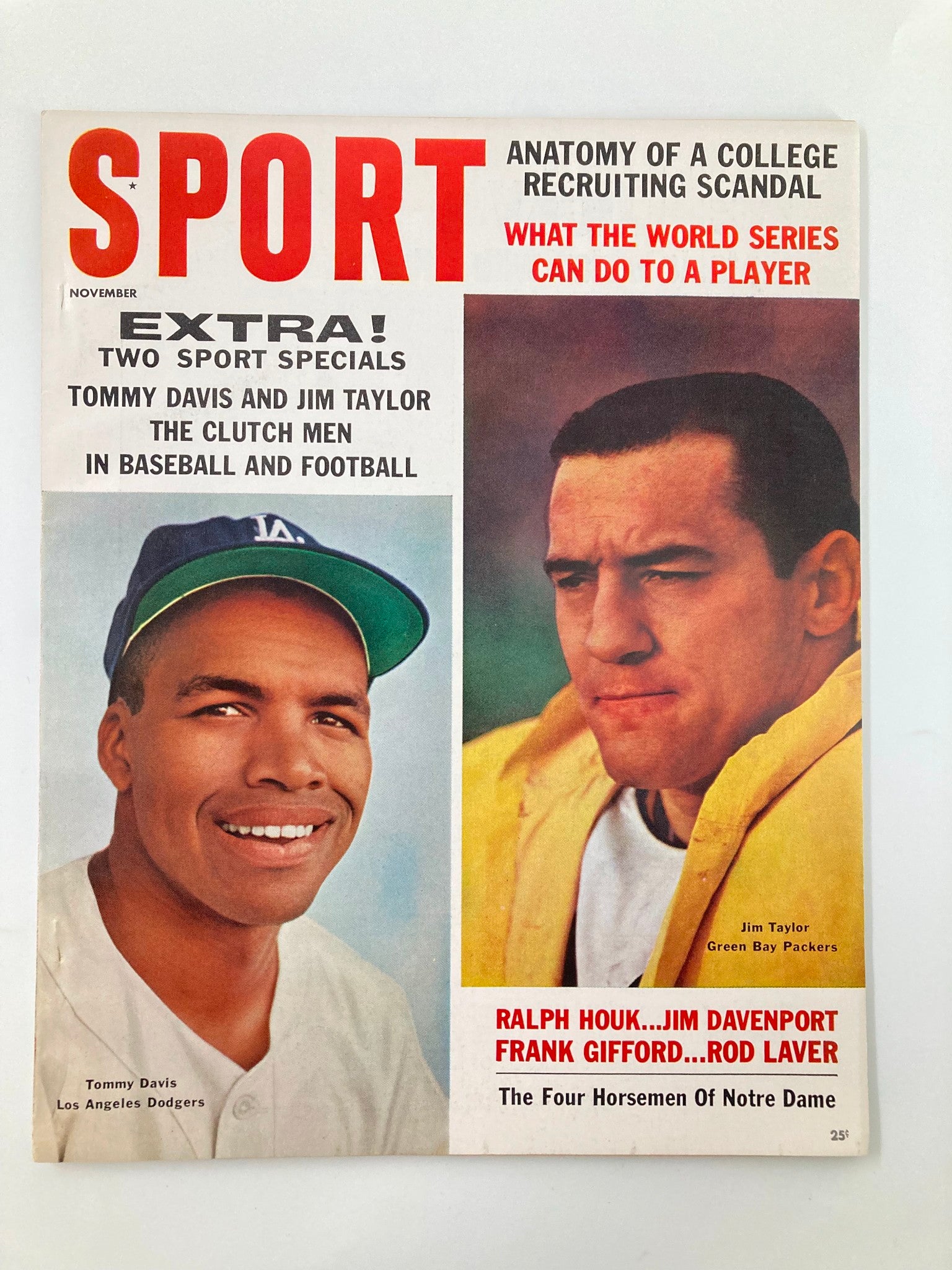 VTG Sport Magazine November 1962 Tommy Davis and Jim Taylor No Label