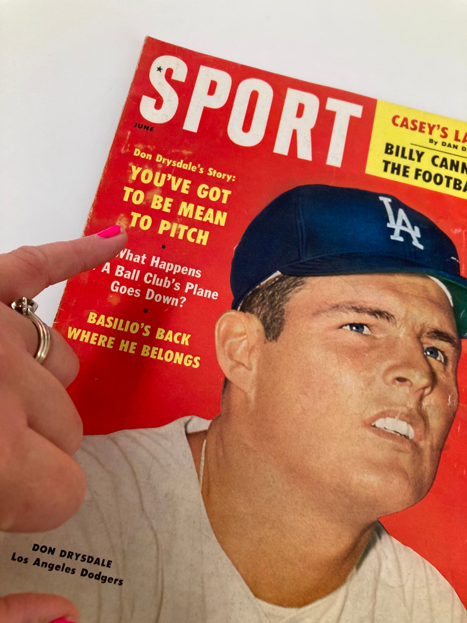 VTG Sport Magazine June 1960 Don Drysdale Los Angeles Dodgers No Label