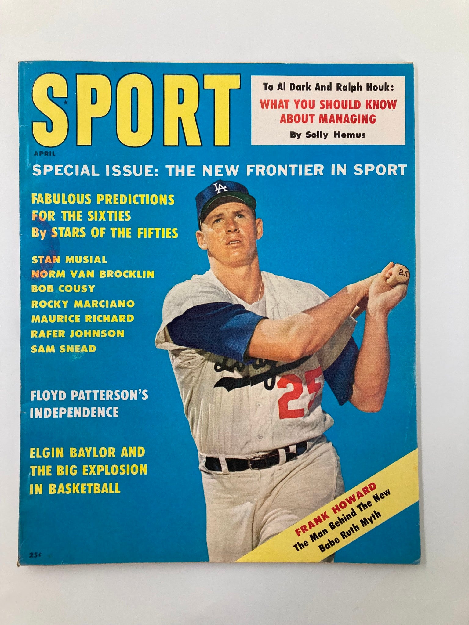 VTG Sport Magazine April 1961 Frank Howard Man Behind Babe Ruth Myth No Label