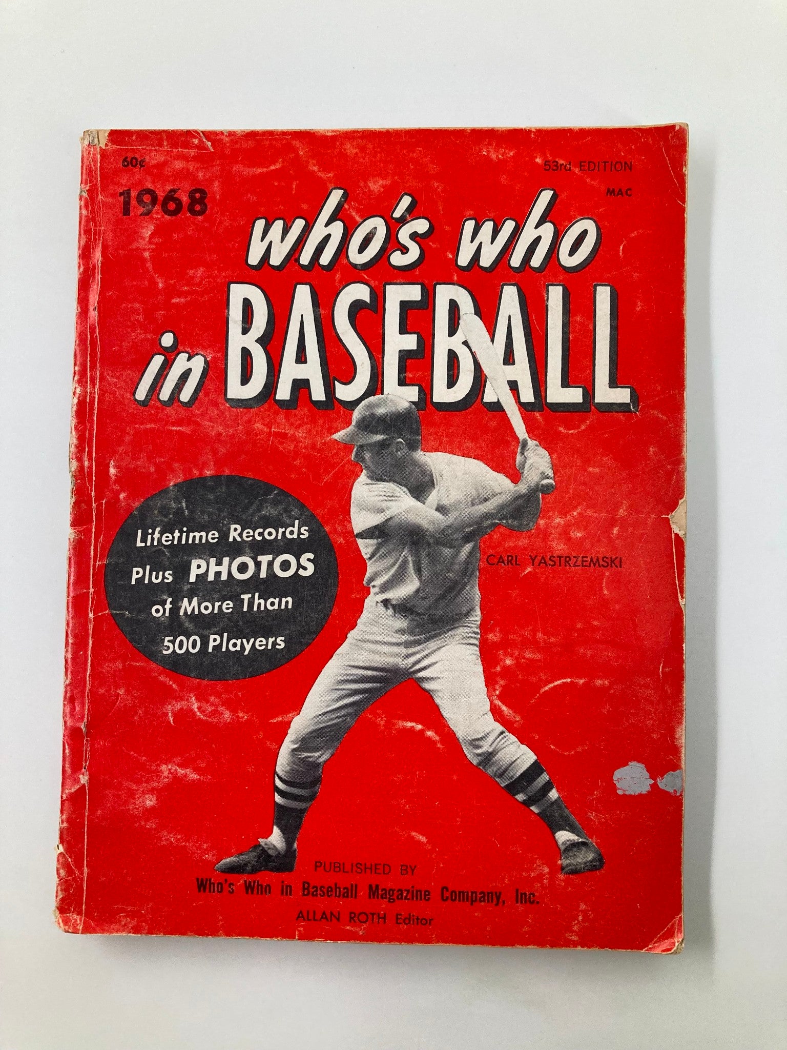 VTG Who's Who in Baseball 1968 53rd Edition Carl Yastrzemski No Label