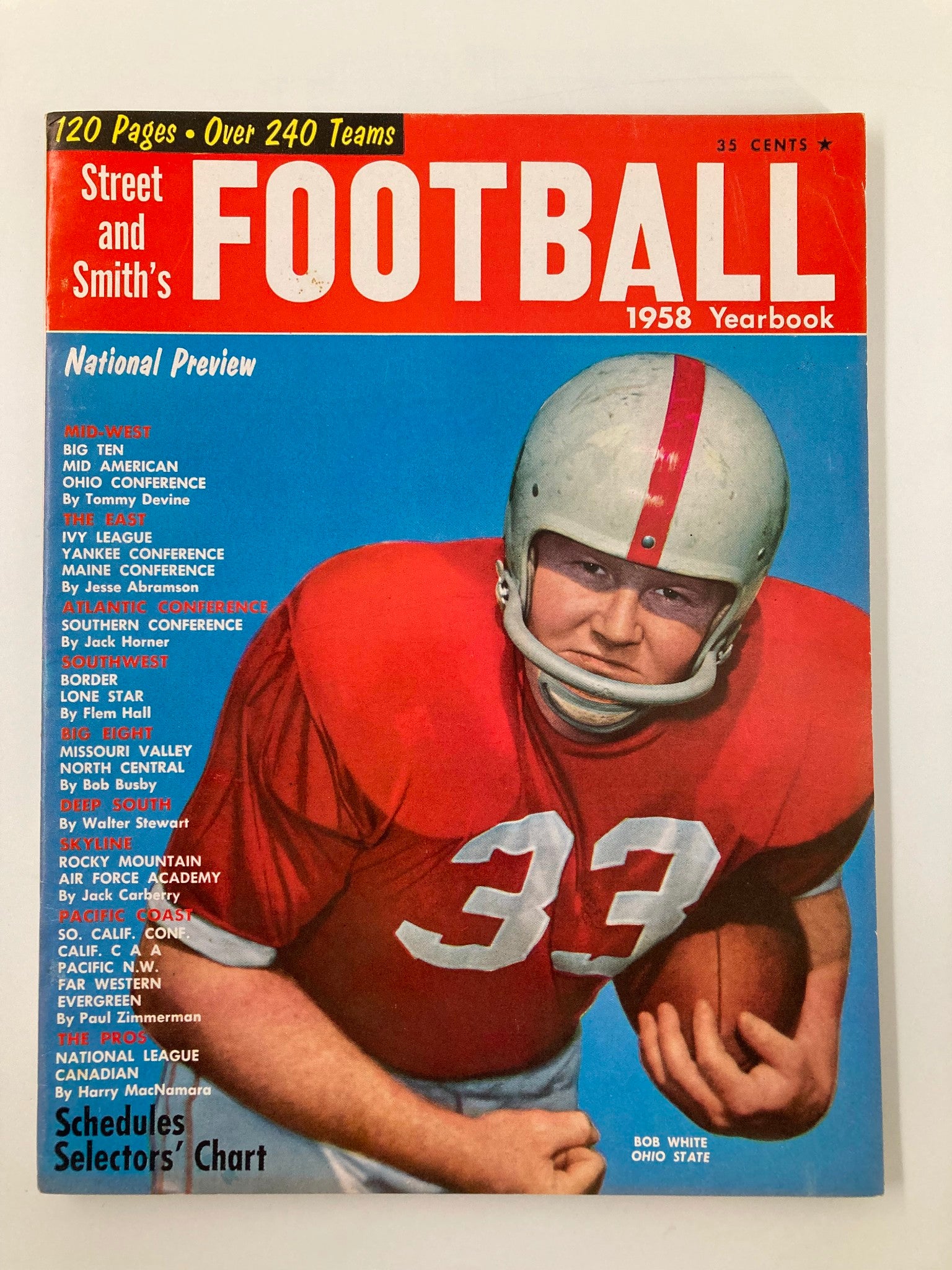 VTG Street & Smith's Football 1958 Yearbook Bob White Ohio State No Label