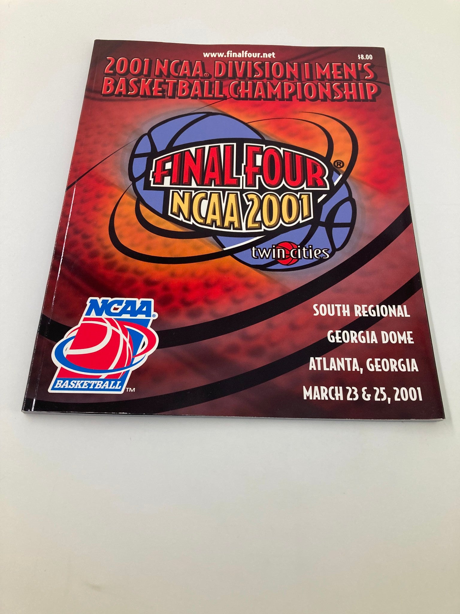 2001 NCAA Division I Men's Basketball Championship Final Four program w tickets