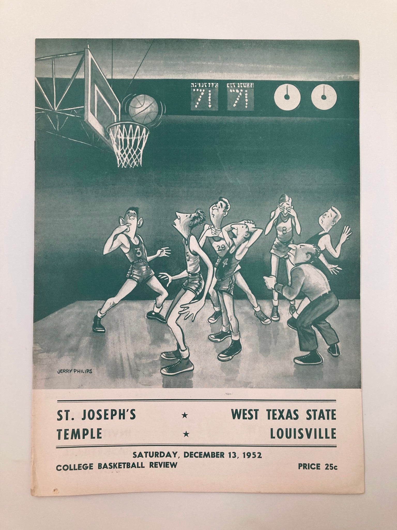 VTG December 13 1952 St. Joseph's Temple vs West Texas State College Basketball