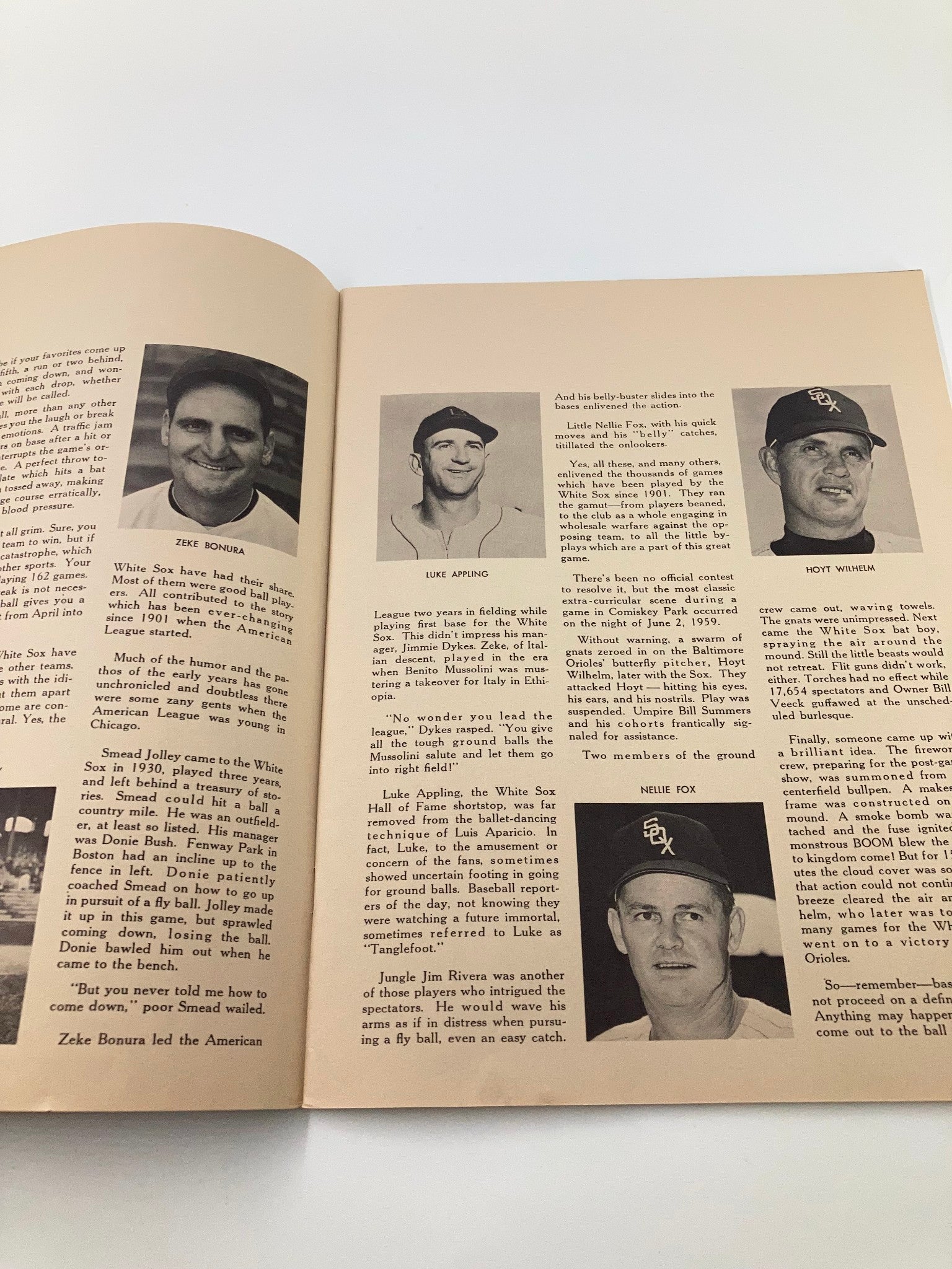 1969 MLB Chicago White Sox Official Yearbook Luis Aparicio, Duane Josephson