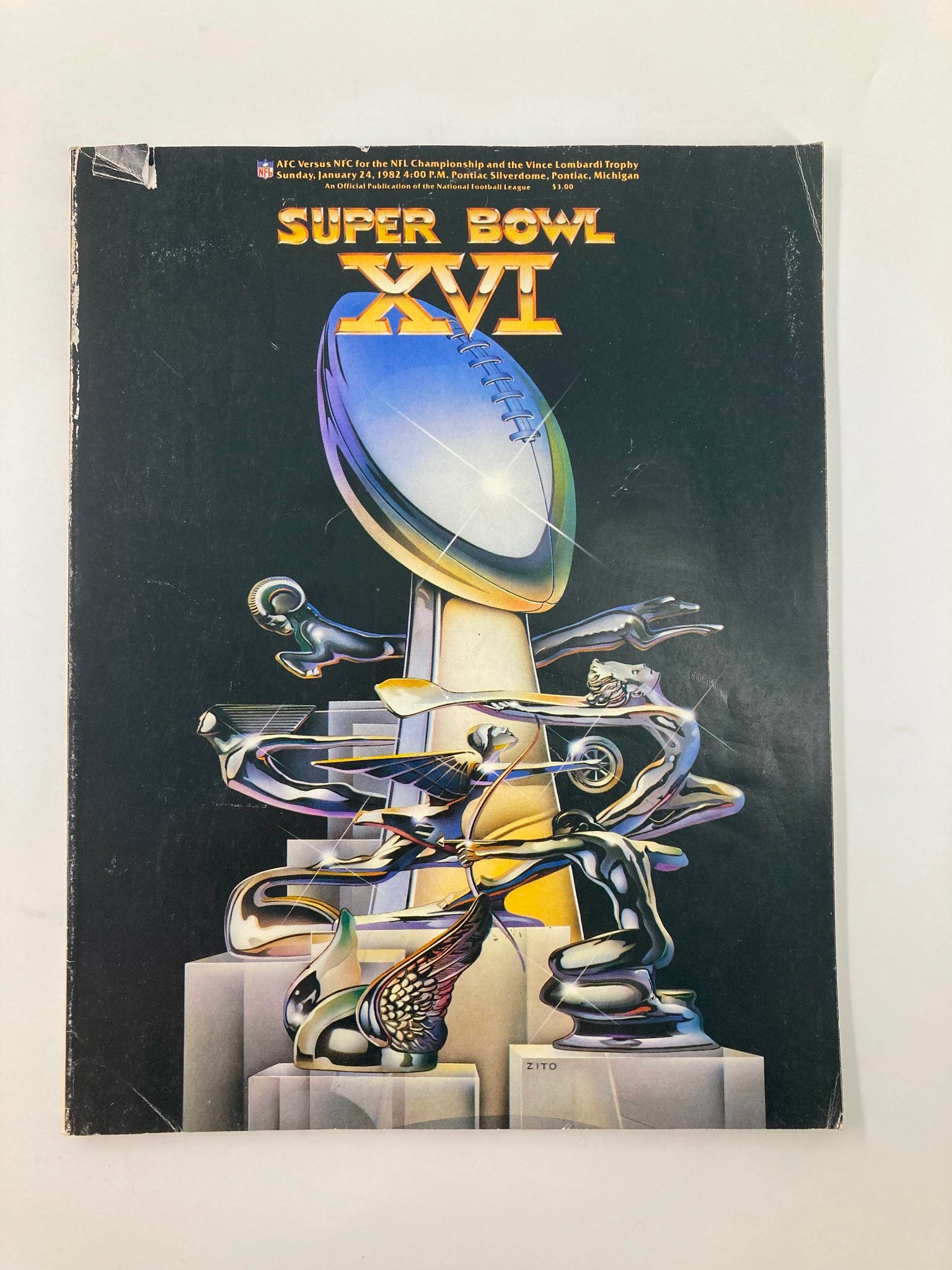 January 24 1982 NFL Superpro Club Super Bowl XVI Magazine