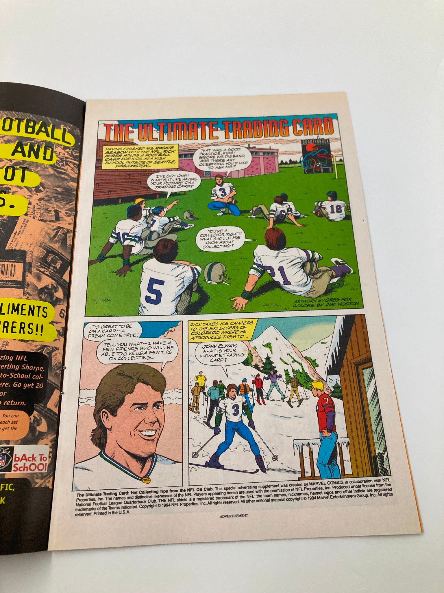 1994 The Ultimate Trading Card Hot Collecting Tips from the NFL QB Club