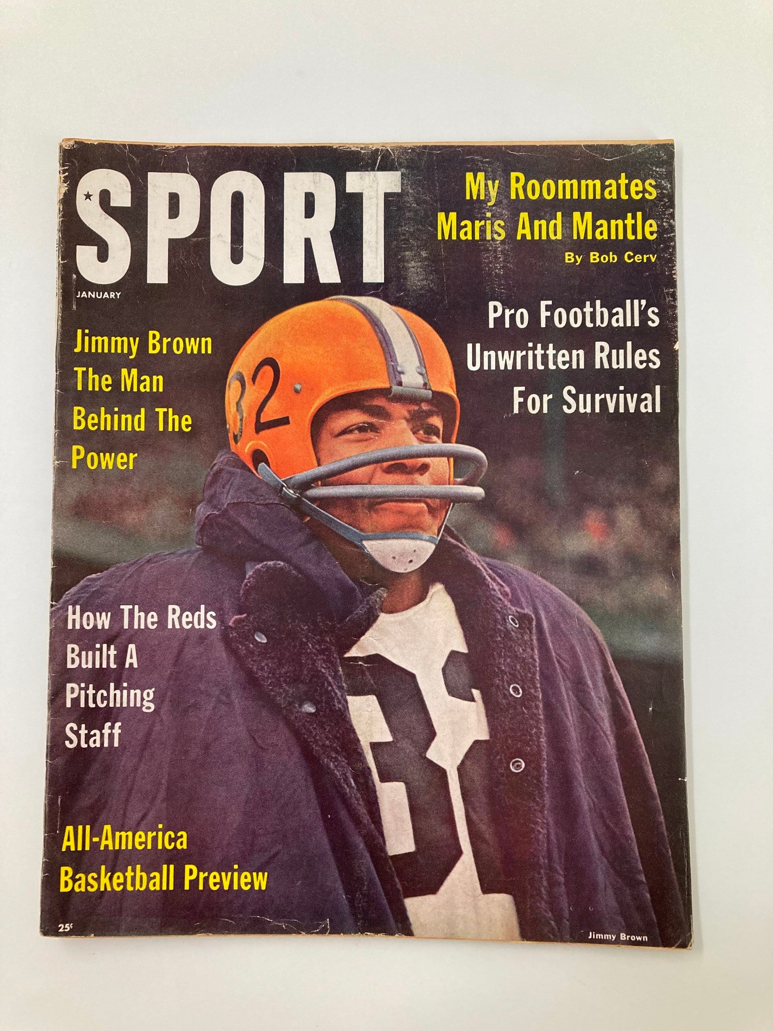 VTG Sport Magazine January 1962 Jimmy Brown The Man Behind Power No Label