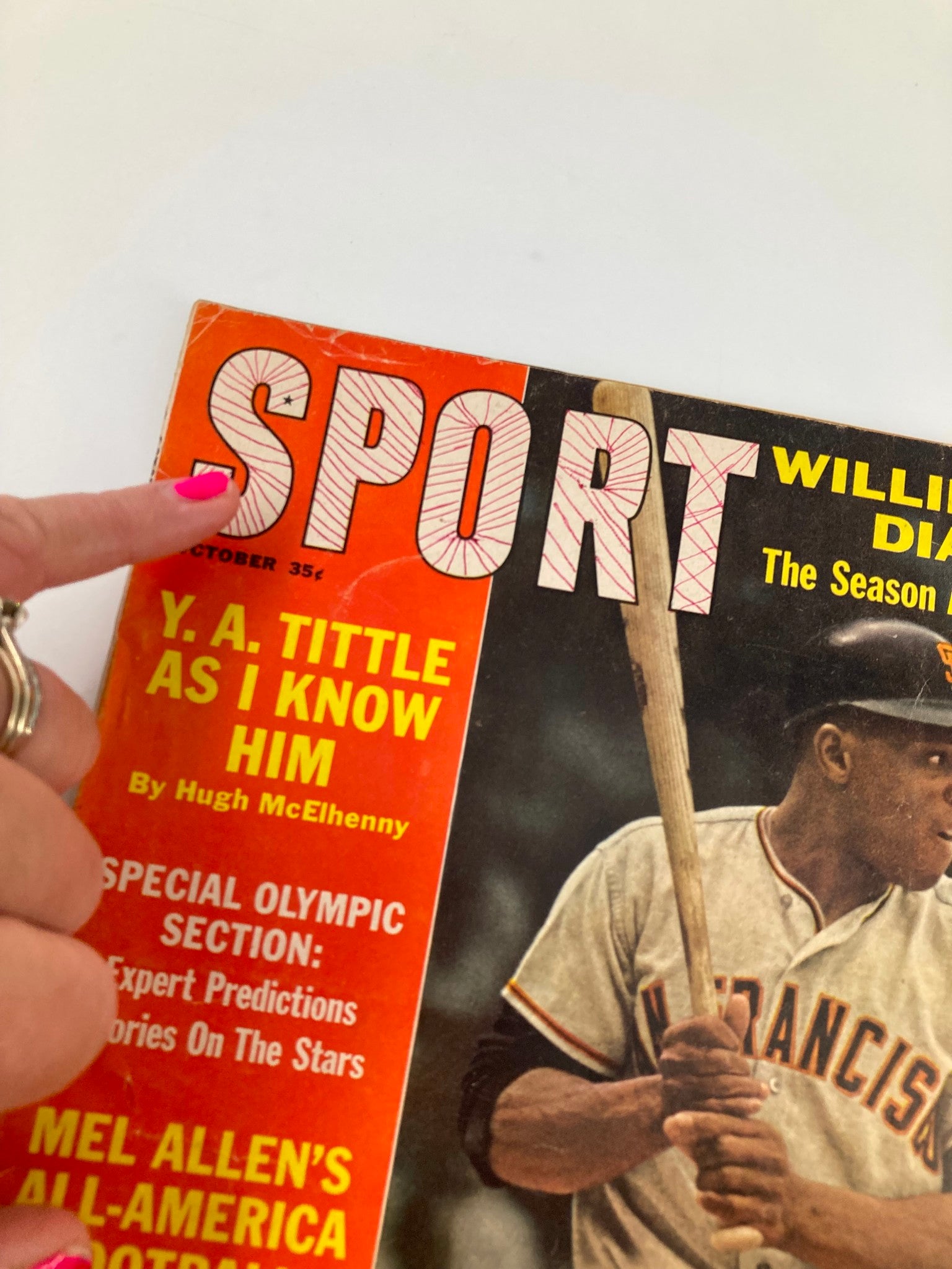 VTG Sport Magazine October 1964 Willie Mays' Diary & Y.A. Tittle No Label