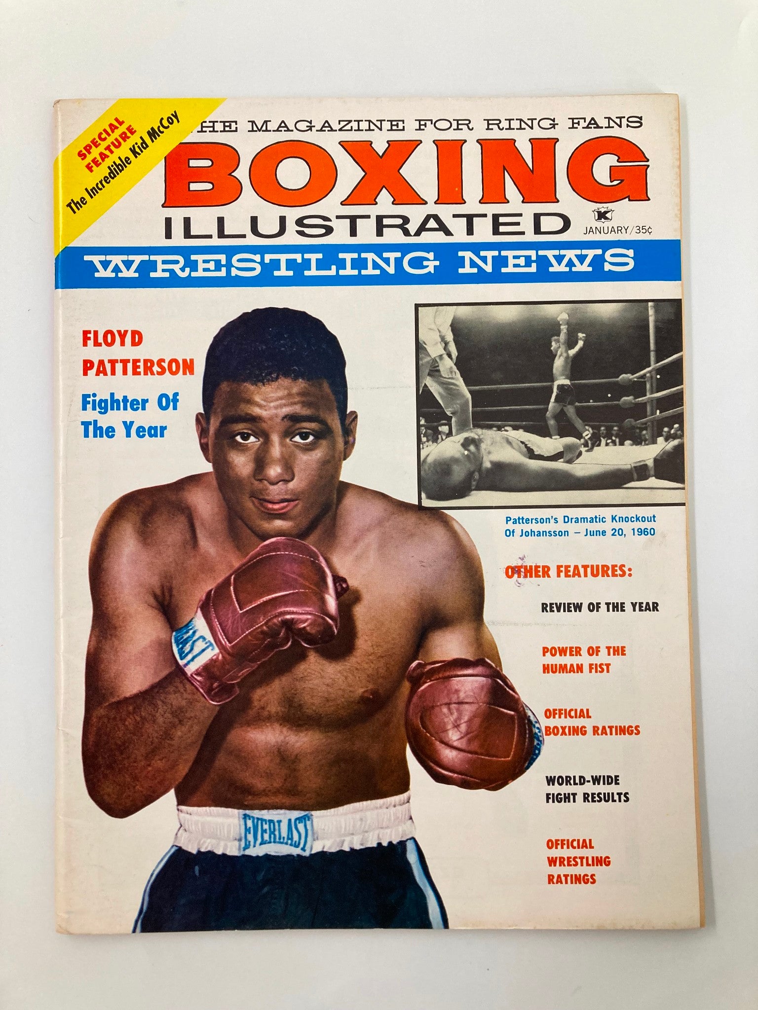 VTG Boxing Illustrated Wrestling News Janaury 1961 Floyd Patterson No Label