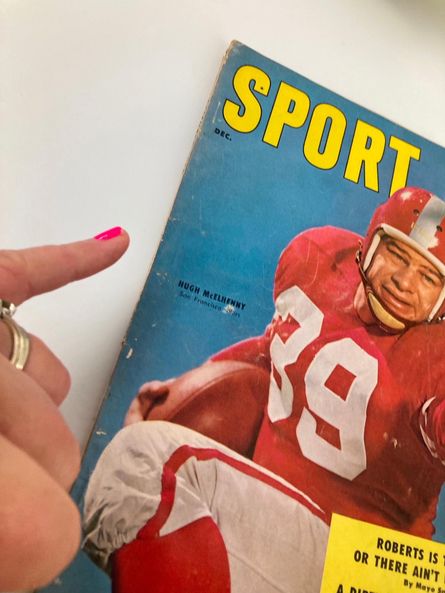 VTG Sport Magazine December 1955 Hugh McLenny San Francisco 49ers No Label