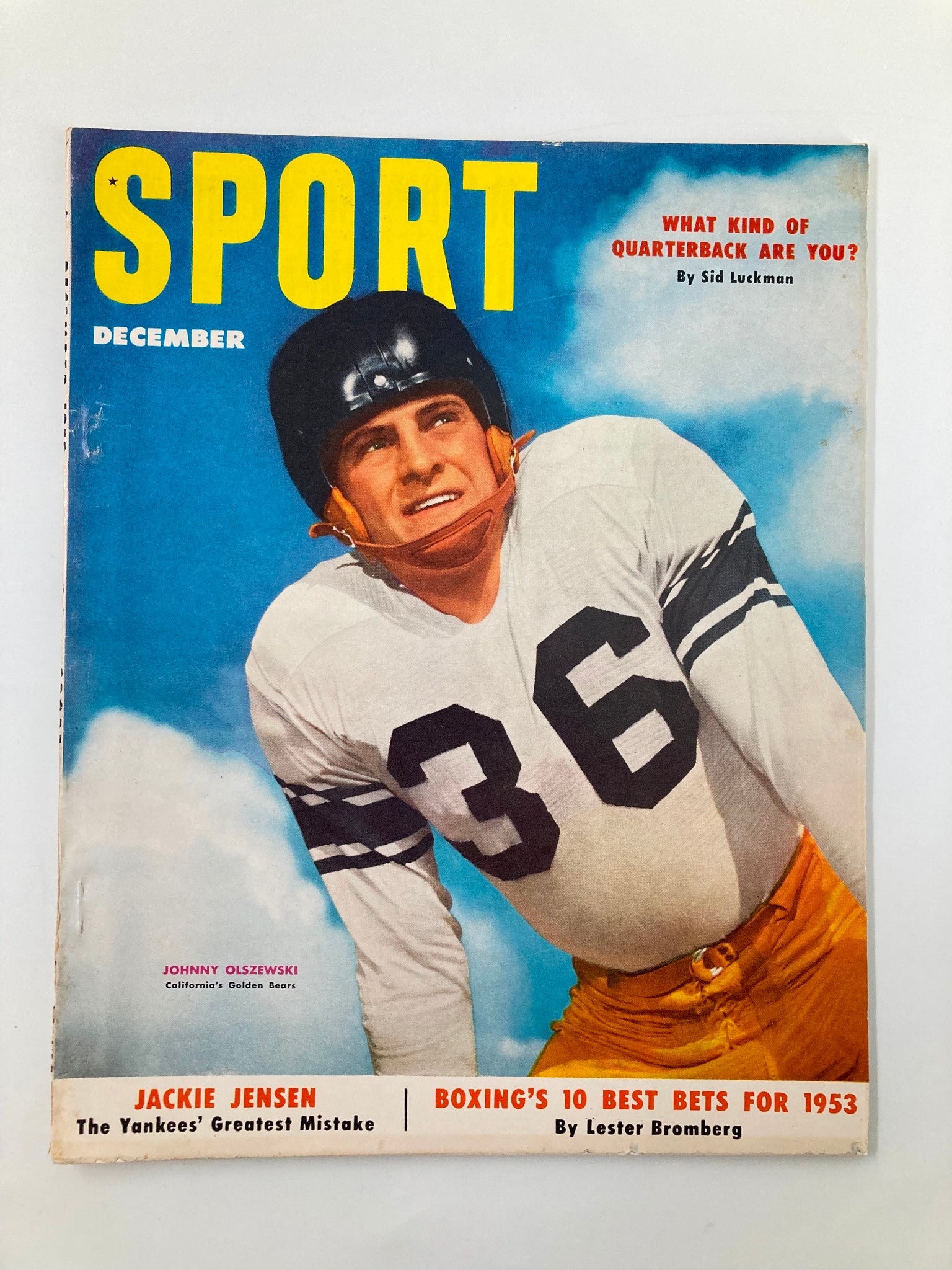 VTG Sport Magazine December 1952 Johnny Olszewski CA's Golden Bears No Label