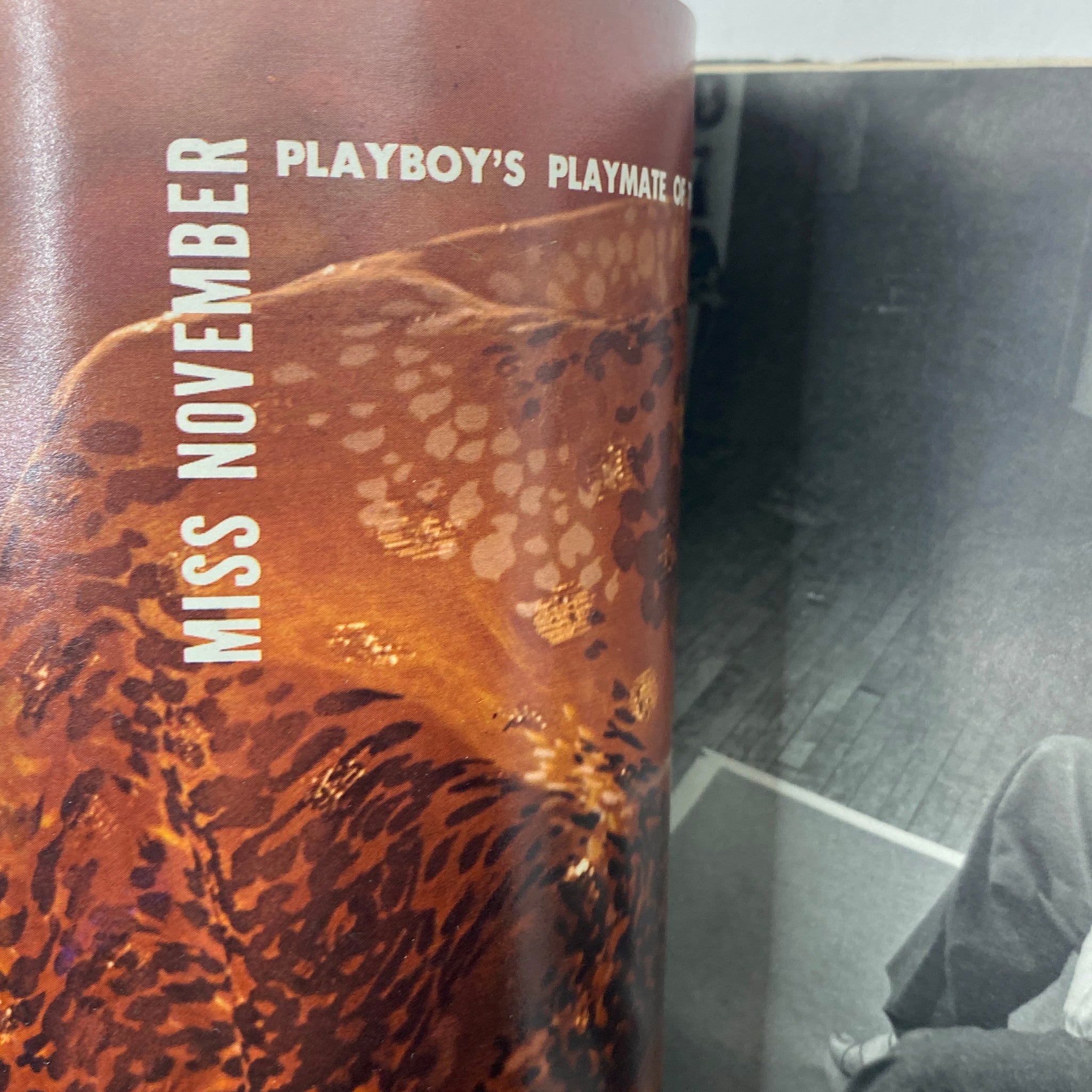 The interior detailing of the Playboy Magazine November 1974, displaying the 'Miss November' section dedicated to Janet Lupo.