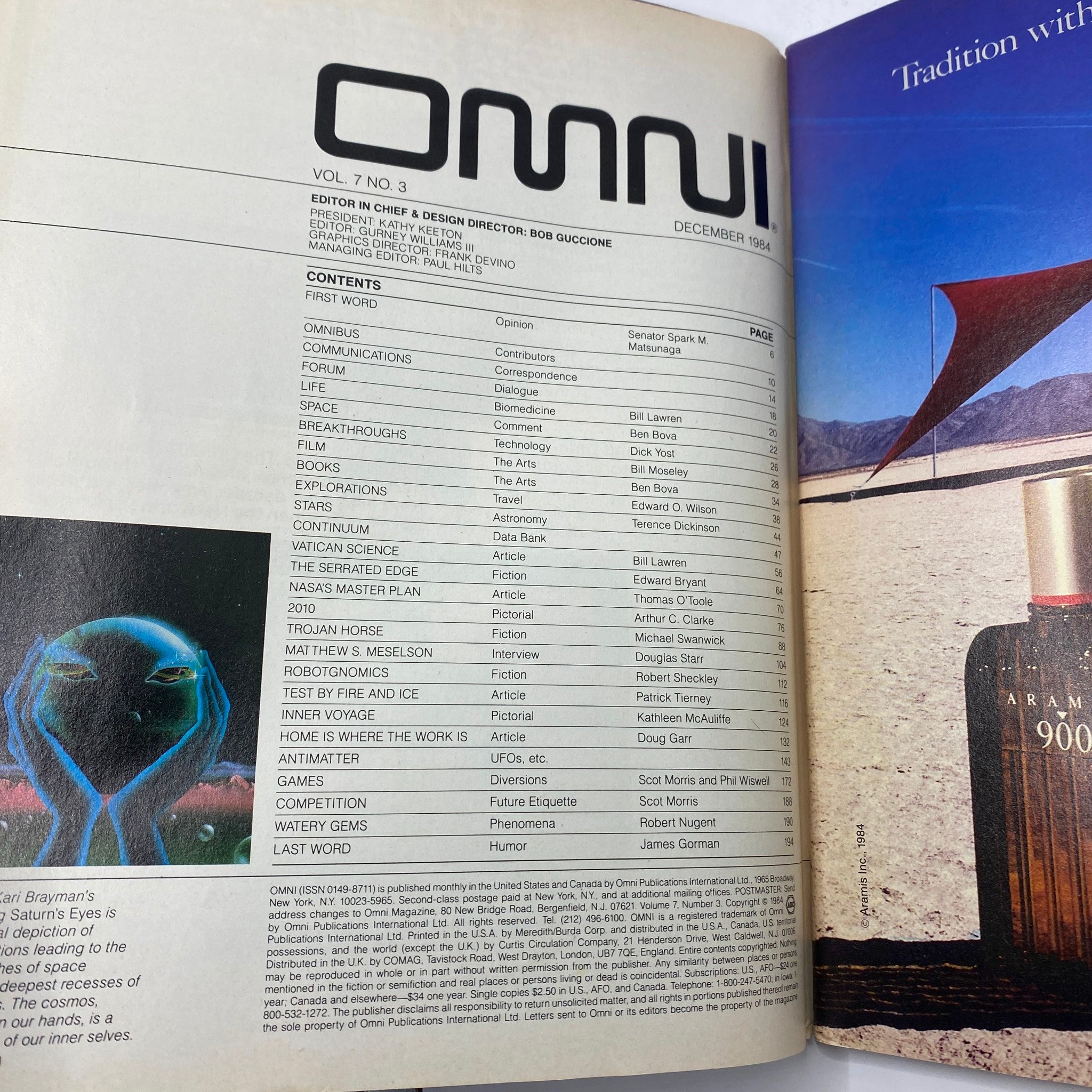 VTG Omni Magazine December 1984 Arthur C. Clarke's "2010" The Film and Beyond