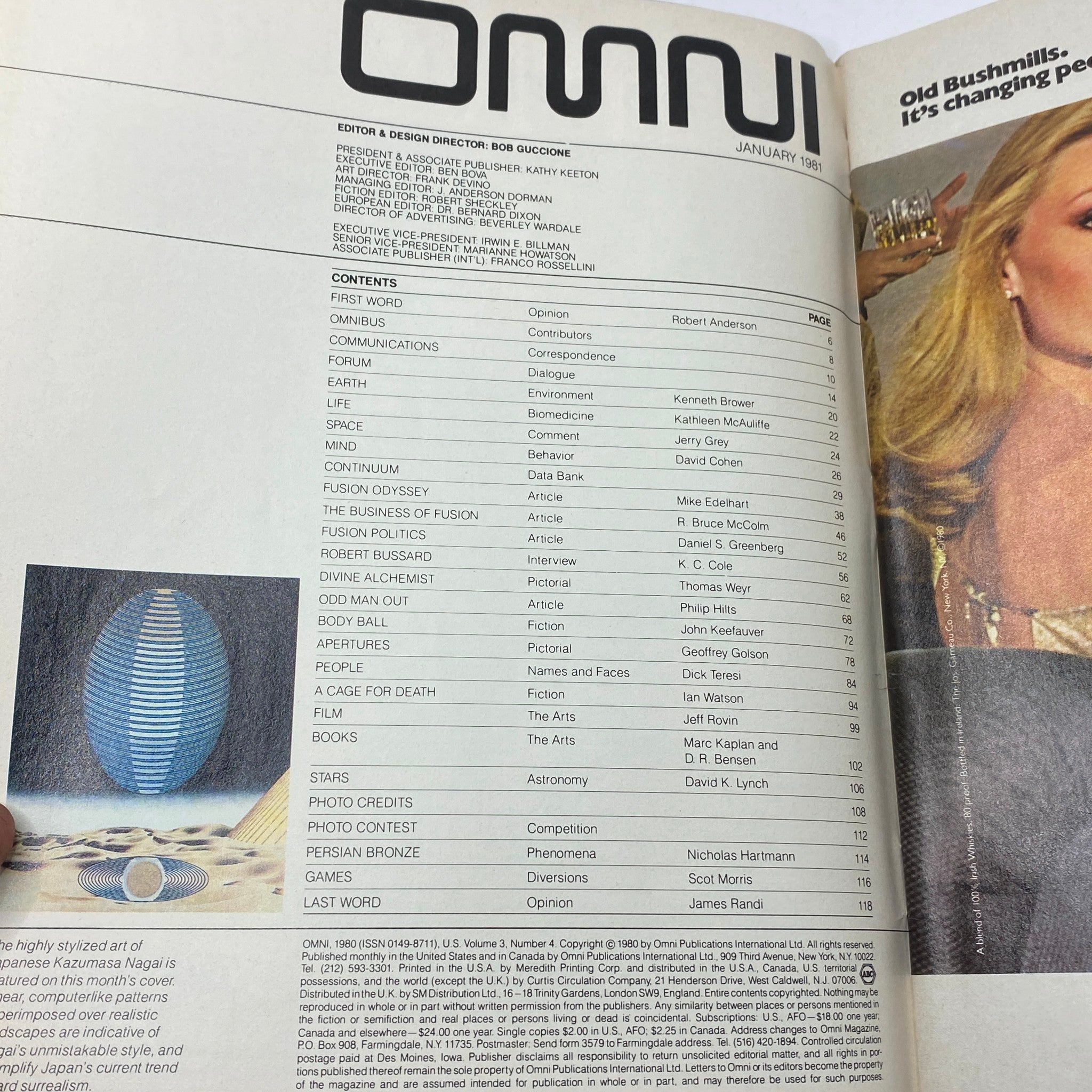 VTG Omni Magazine January 1981 Fusion Tapping The Cosmic Furnace No Label