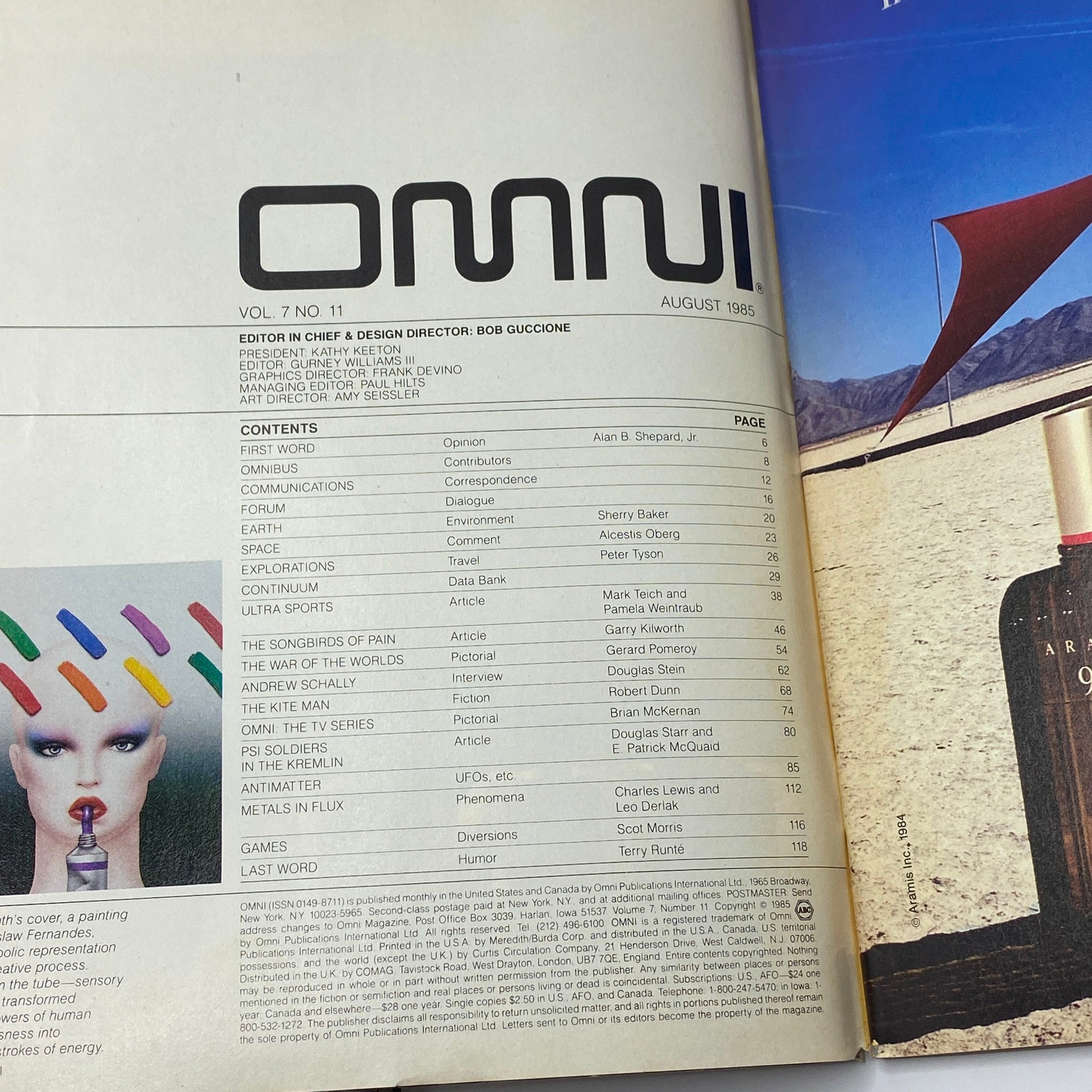 VTG Omni Magazine August 1985 The Science & Technology of Improving Human Race