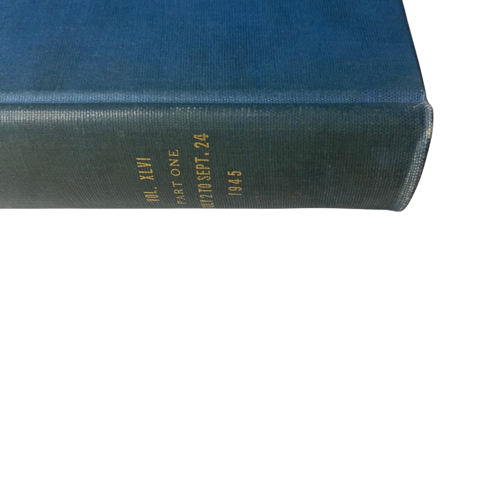 Time Magazine Library Bound July 2, 1945 - September 24, 1945 with detail on the volume's spine, highlighting the publication date.