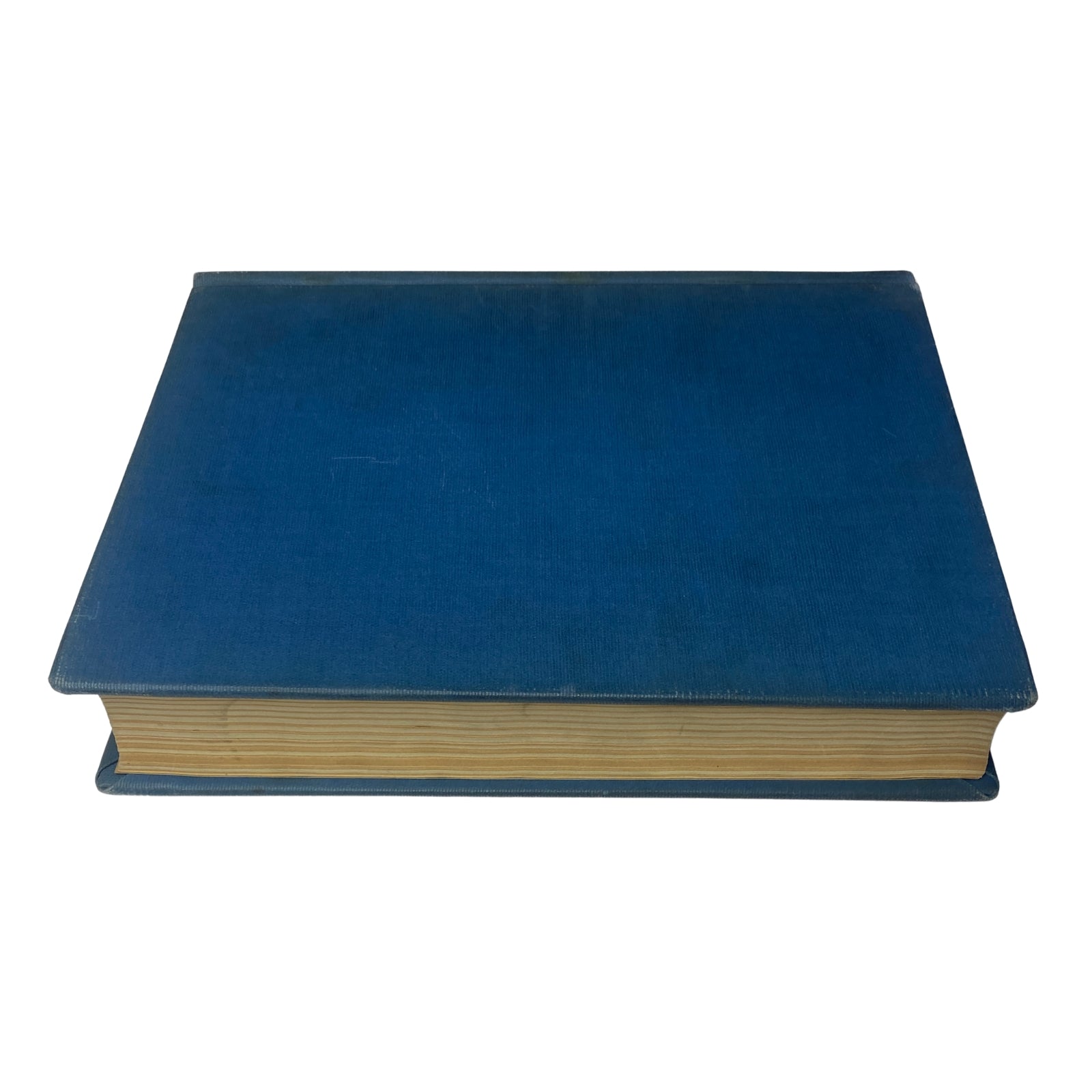 Top view of the Time Magazine Library Bound July 2, 1945 - September 24, 1945, illustrating the well-preserved blue fabric cover.