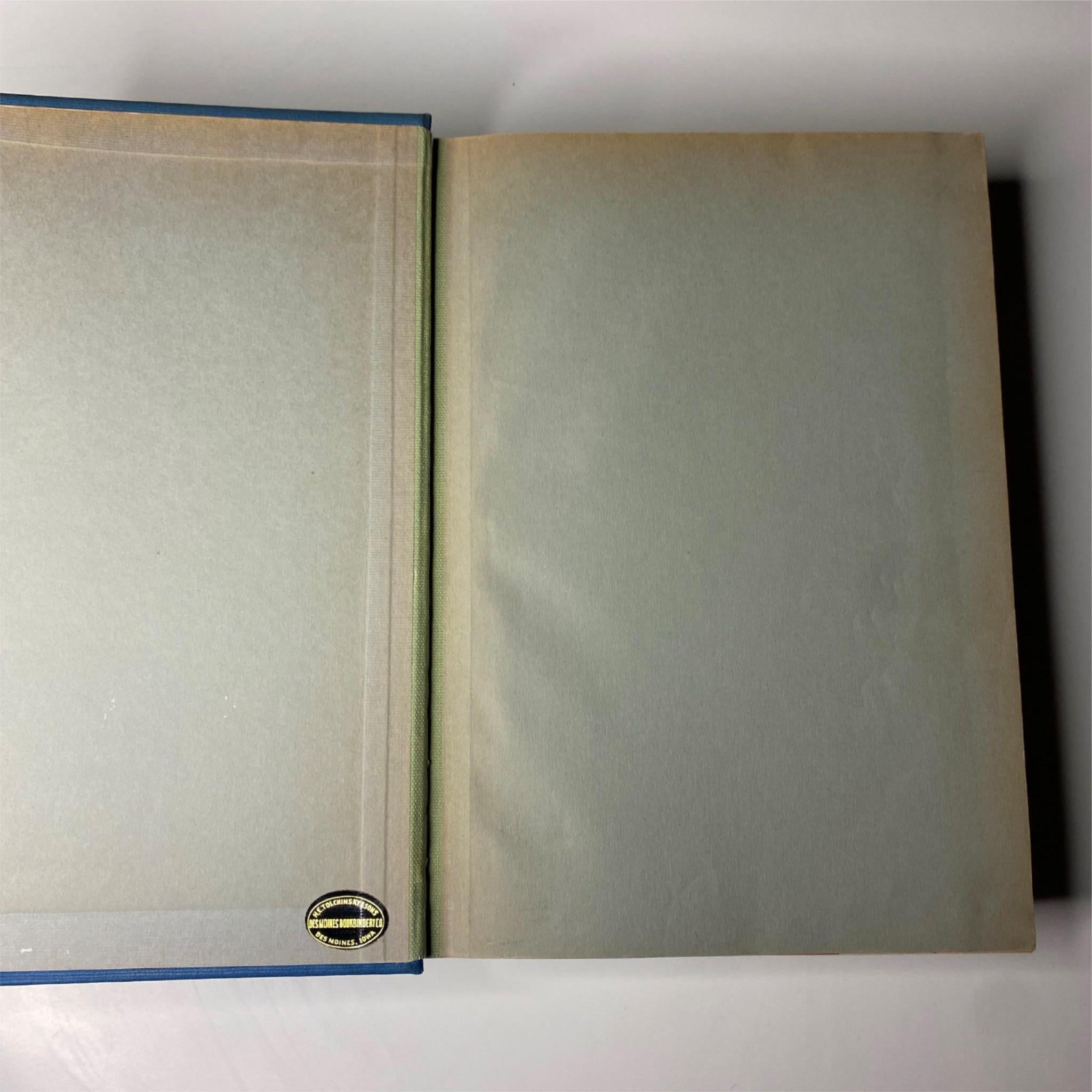 Interior view of the library bound Time Magazine, showing the protective cover and pages from April to June 1941.