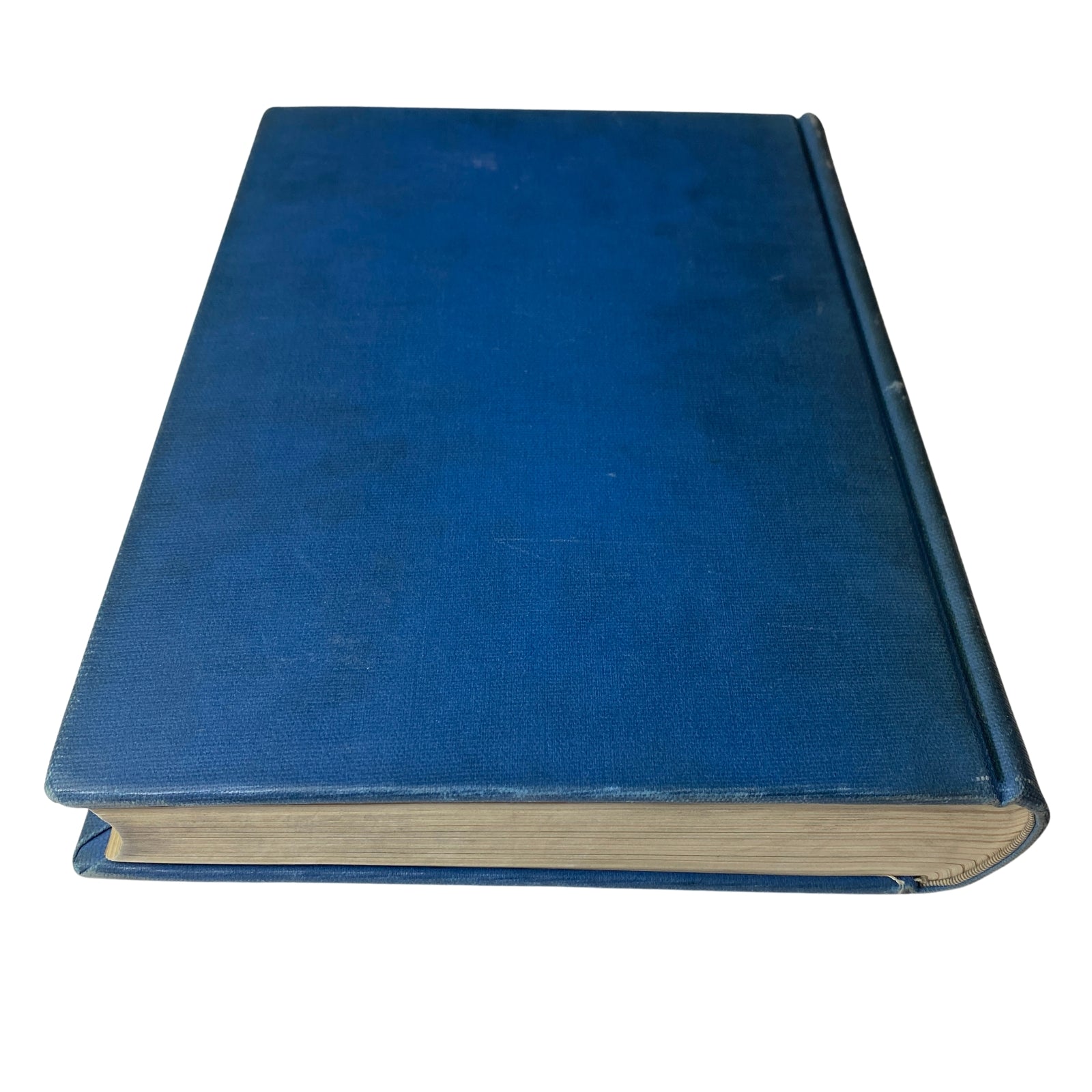 Side view of the Library Bound Weekly edition of Time Magazine from January 5 to March 30, 1942, showcasing a blue cover and thick spine.