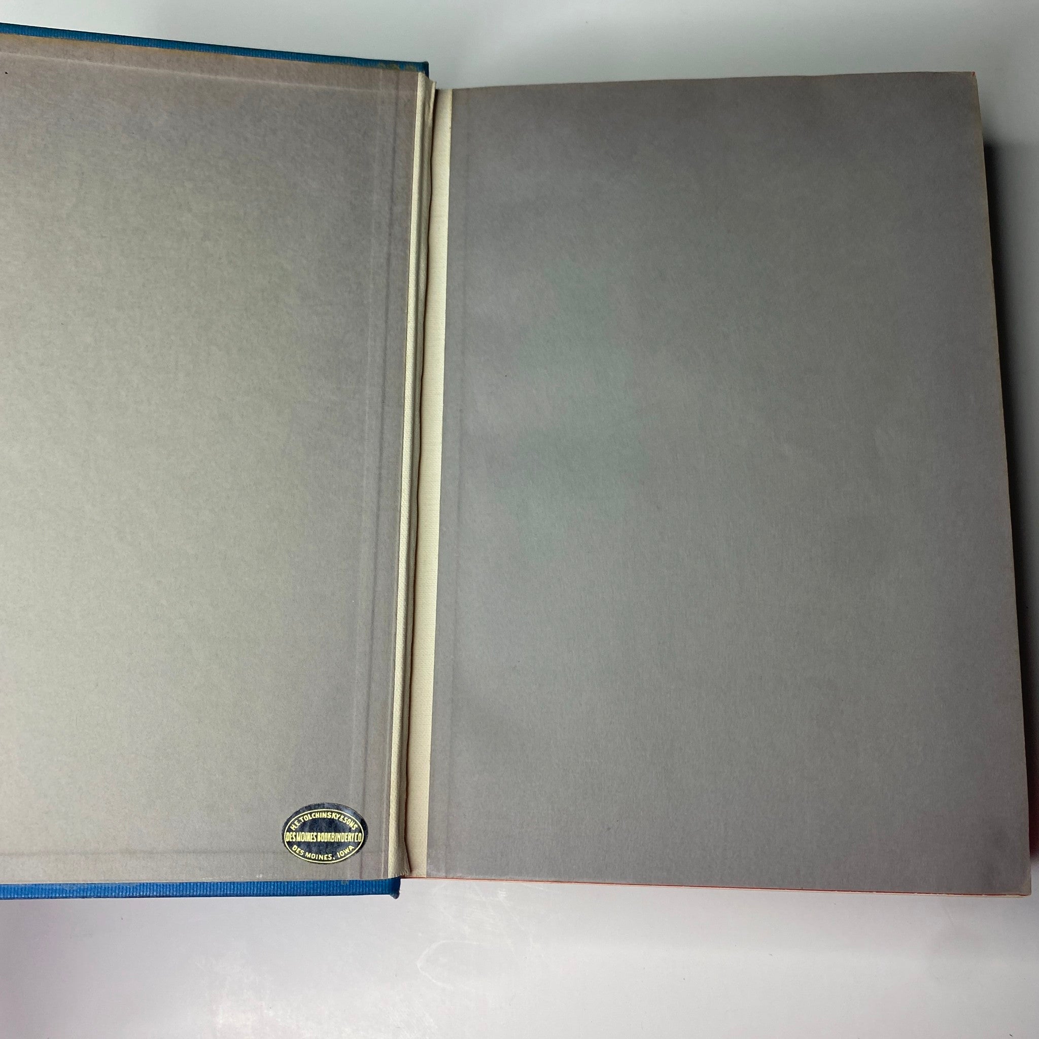 Interior view of the Library Bound Time Magazine July-September 1942 edition, displaying the blank first page with a sticker.
