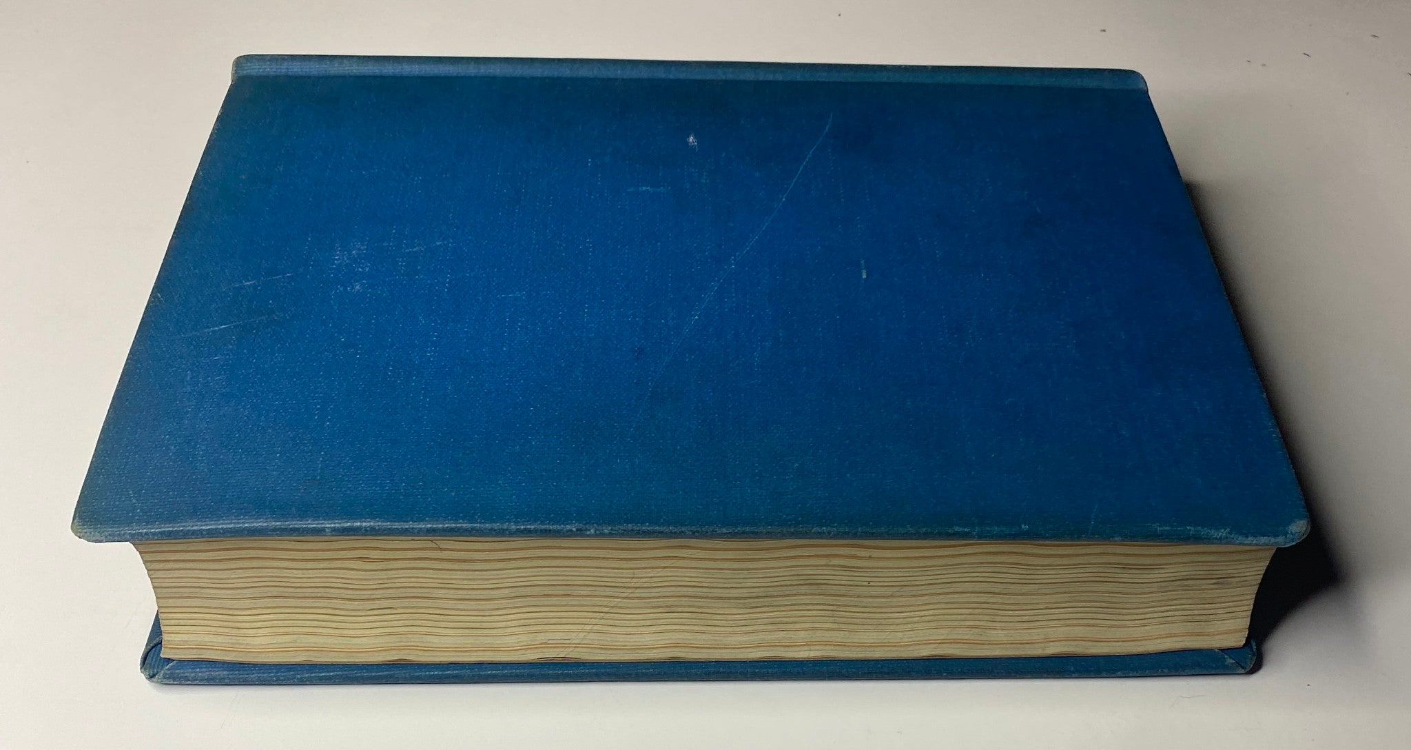 Top view of the blue hardcover Time Magazine Library Bound July-Sept 1942, emphasizing its pristine condition and appealing design.