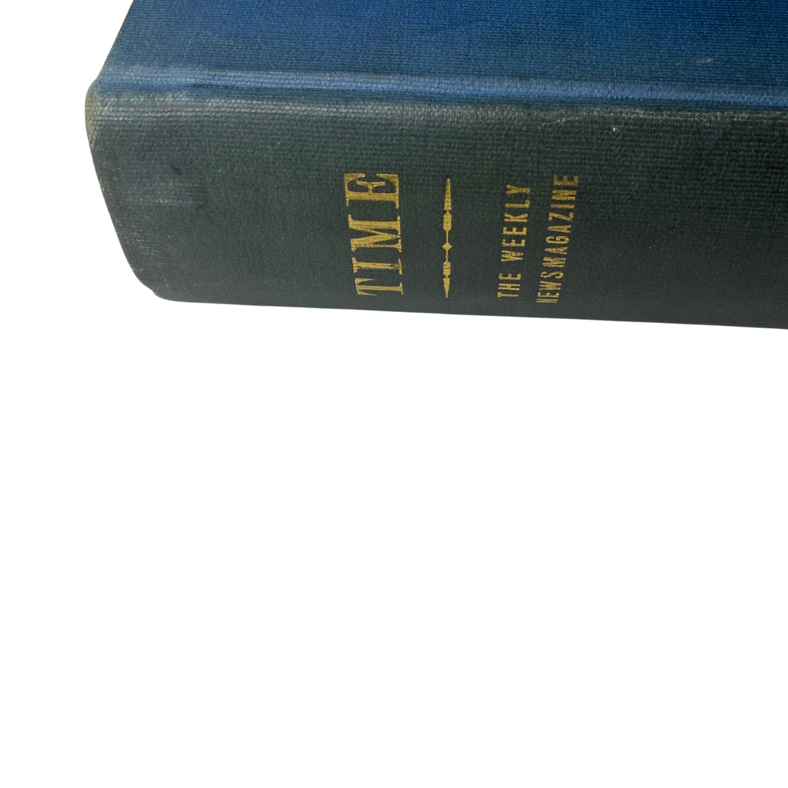 Time Magazine Library Bound Weekly Edition from October 6 to December 22, 1941 - close-up view of the spine showcasing the embossed title.