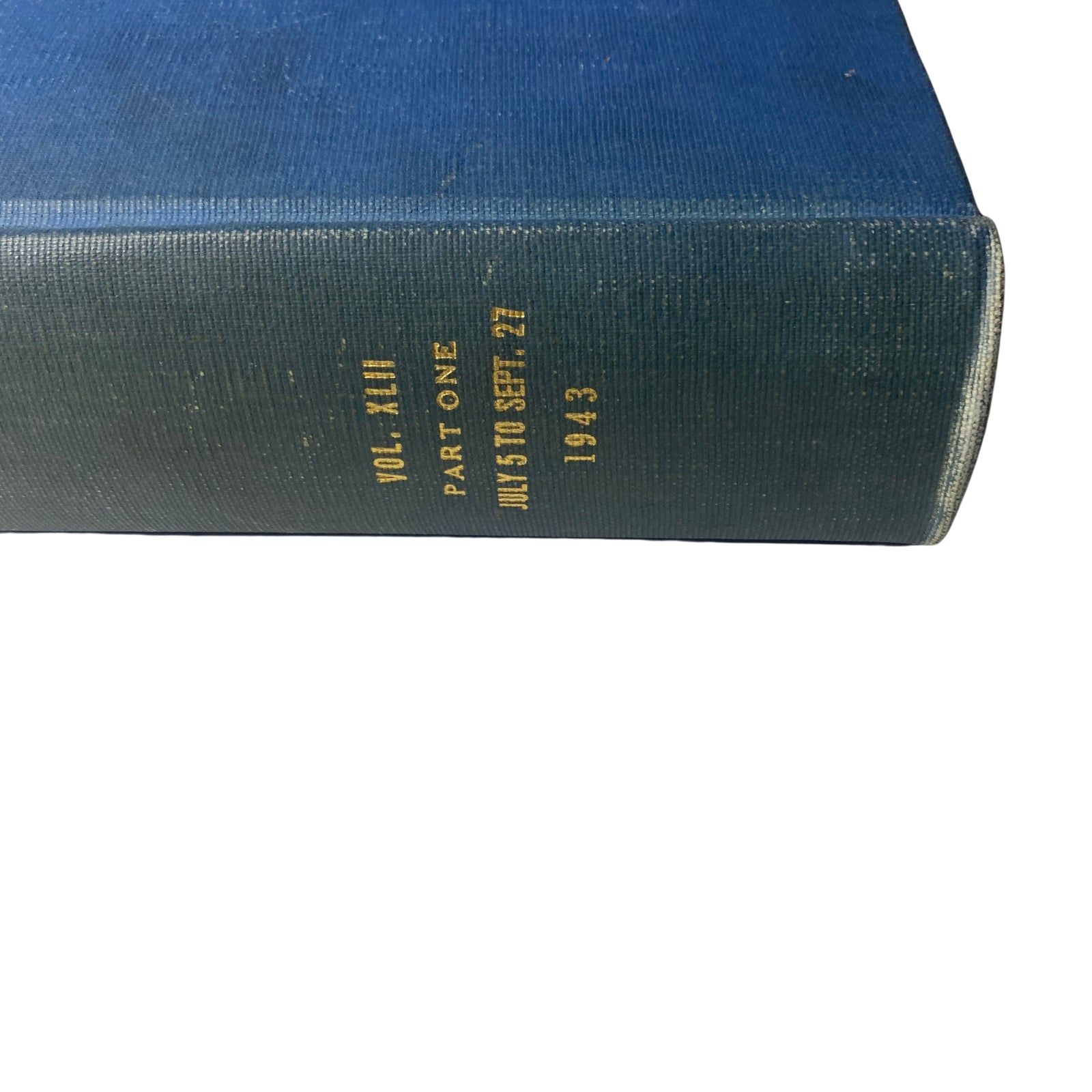 Spine of Time Library Bound Weekly Magazine volume featuring issues from July 5 to September 27, 1943, showcasing its historical significance.