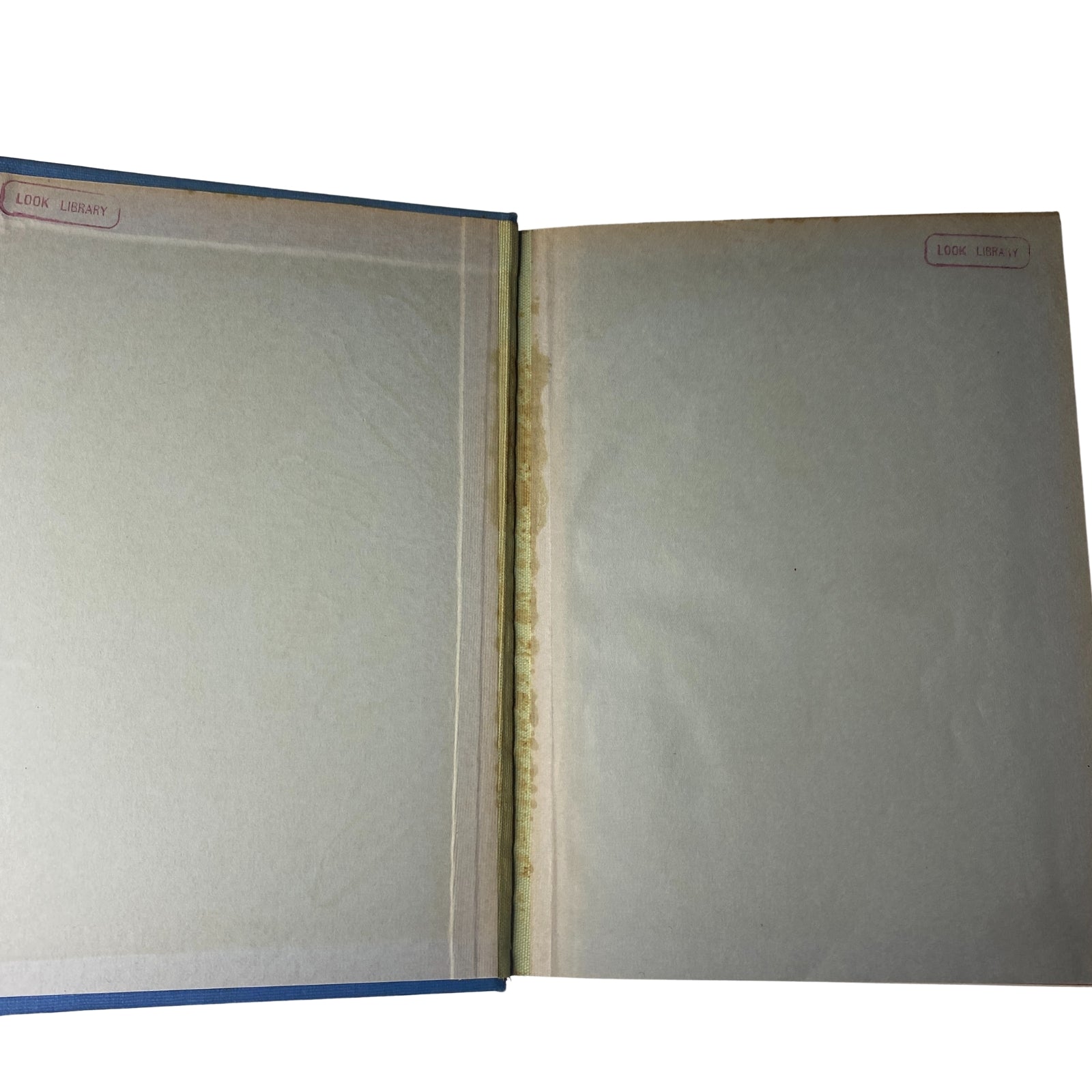 Inside cover of Time Magazine Library Bound Weekly from October 2 to December 25, 1944, featuring the 'LOOK LIBRARY' stamp.