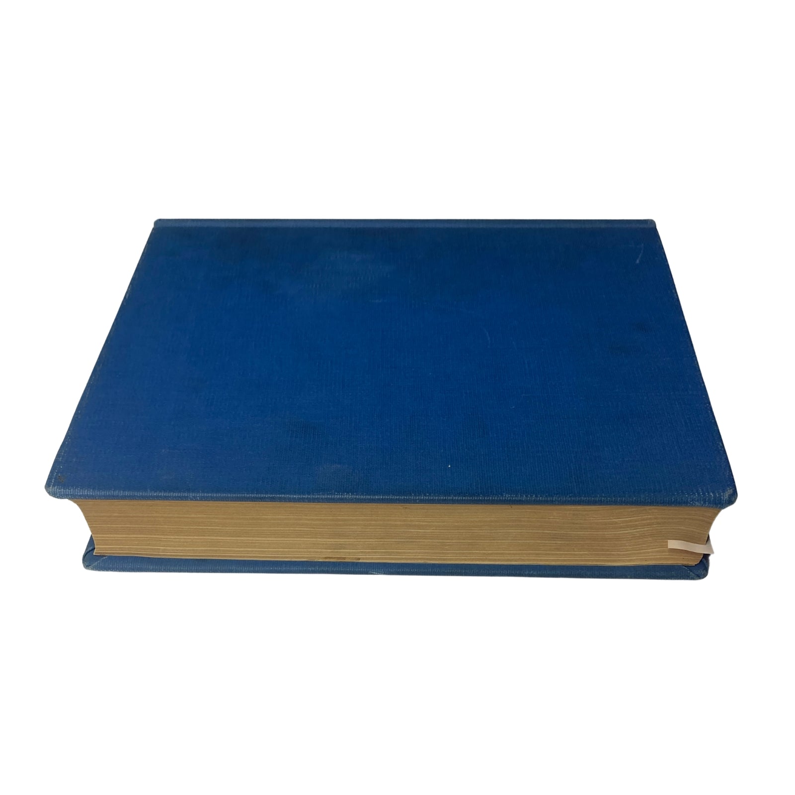 Side view of the Time Magazine Library Bound Weekly October 2, 1944 - December 25, 1944 showcasing its blue spine and aged features.