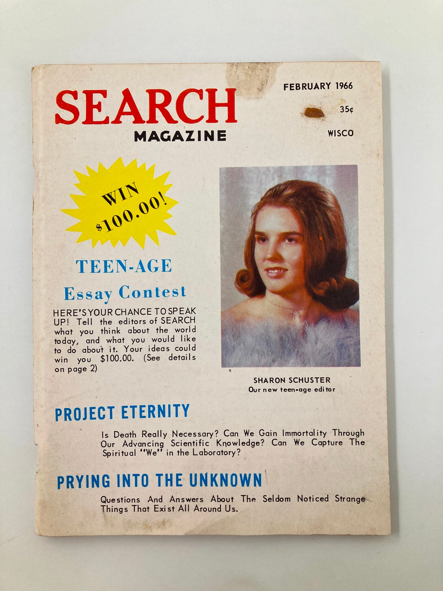 VTG Search Magazine February 1966 #67 Sharon Schuster Teen-Age Editor No Label