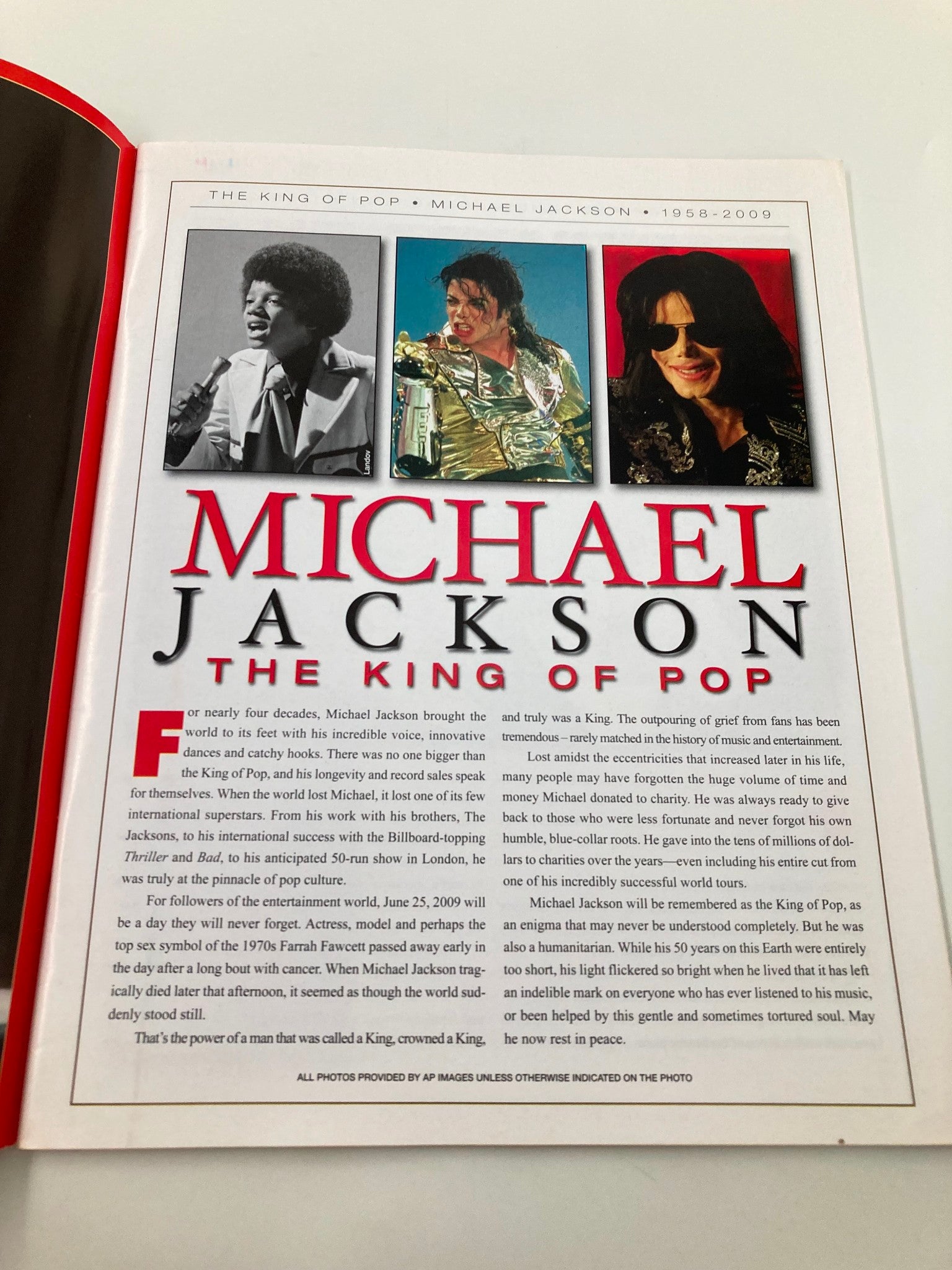 The King of Pop Michael Jackson 1958-2009 Collector's Photo Gallery #07 2009