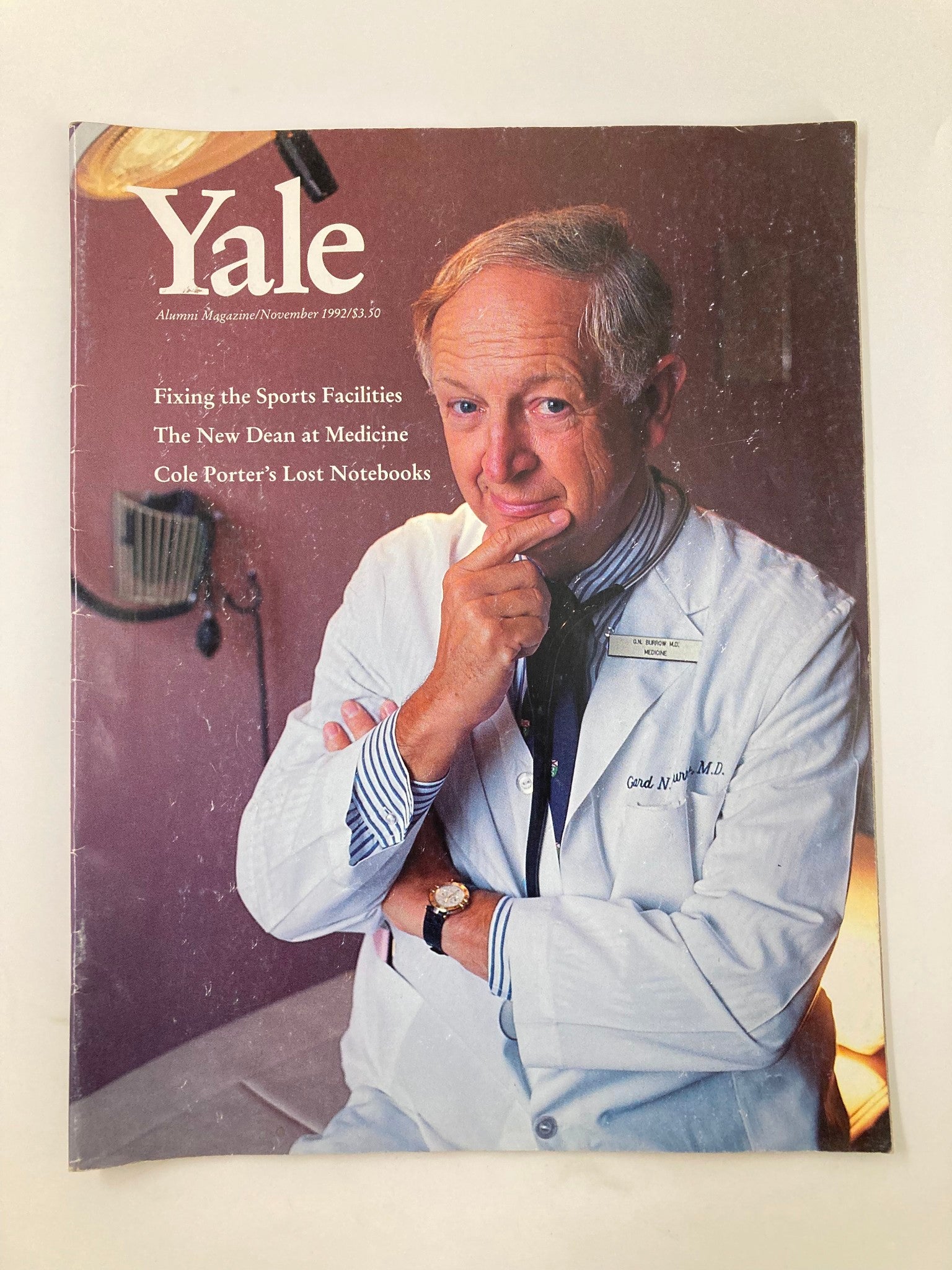 Yale Alumni Magazine November 1992 Gerard Burrow Alumnus School of Medicine